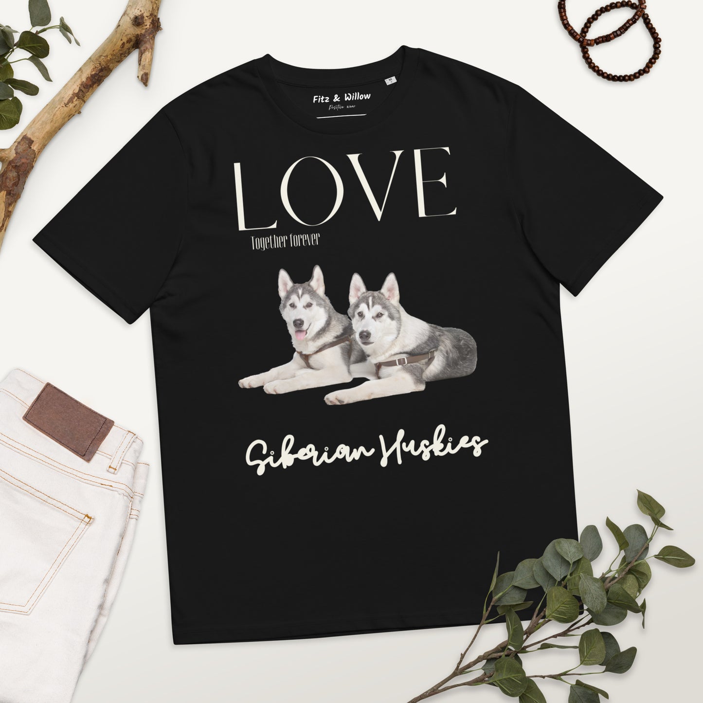 Siberian Huskies organic cotton t-shirt - Fitz & Willow