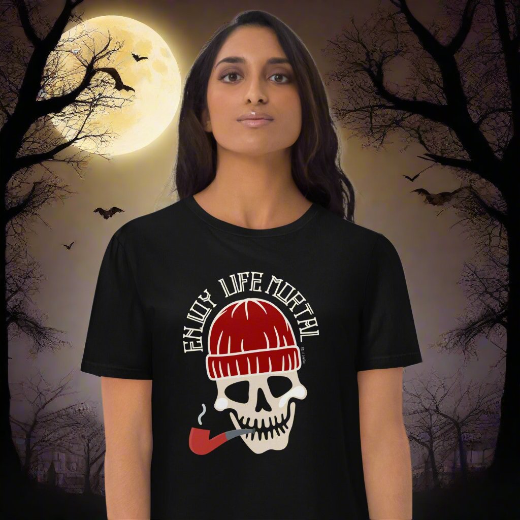 Halloween t-shirt Mortal, organic cotton - Fitz & Willow