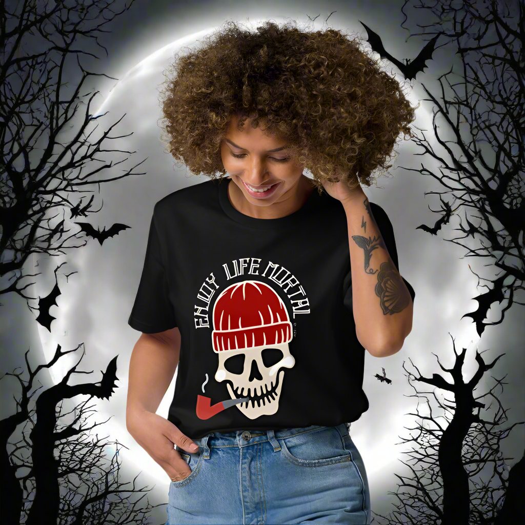 Halloween t-shirt Mortal, organic cotton - Fitz & Willow