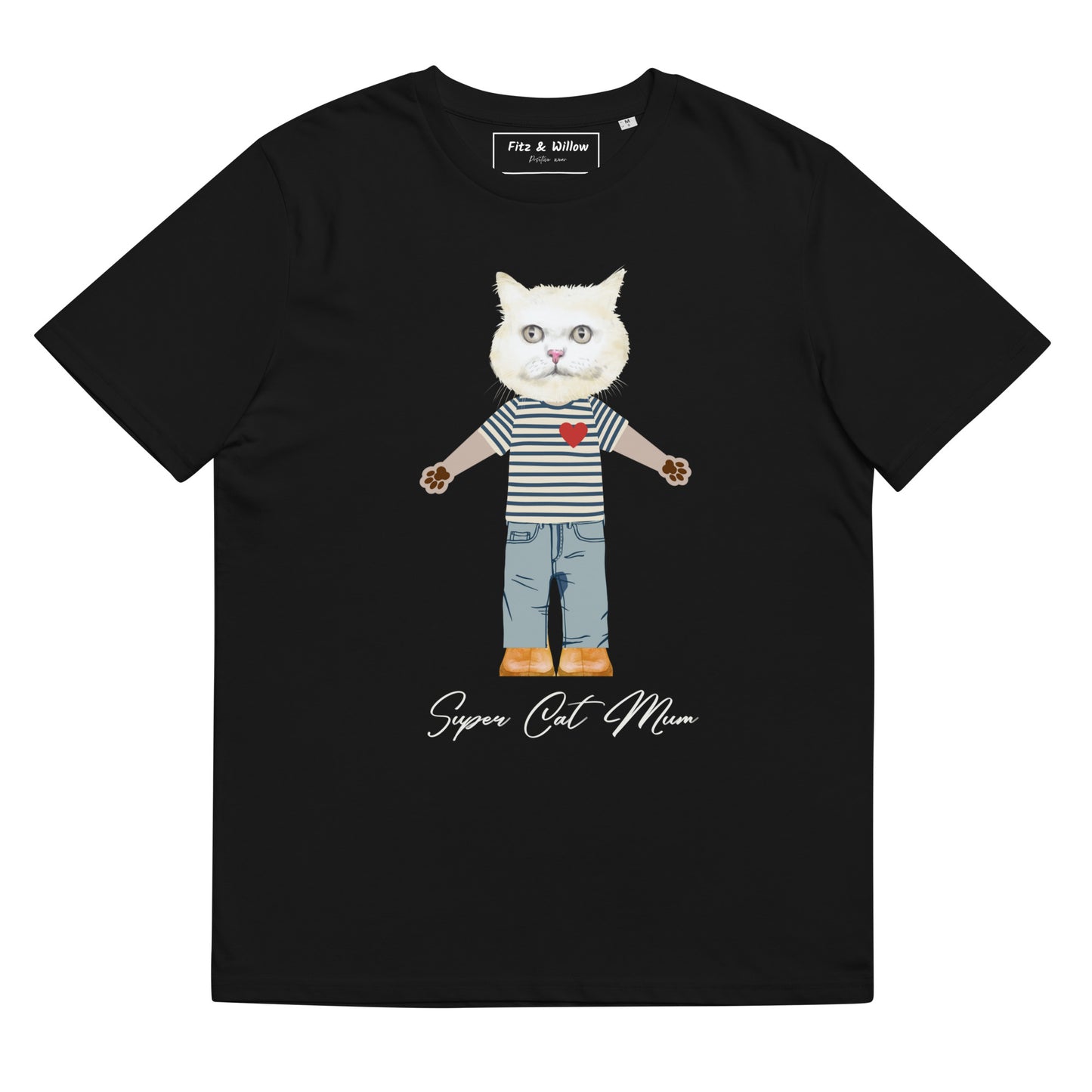 Super Cat Mum, Unisex organic cotton t-shirt - Fitz & Willow