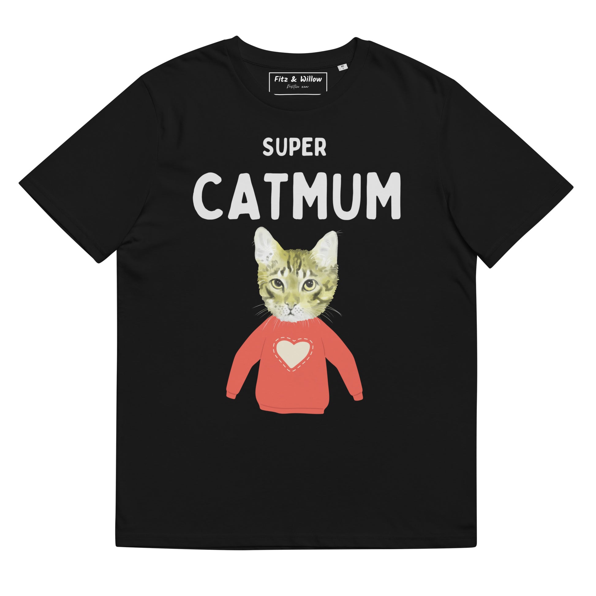 Super Cat Mum, sustainable cotton t-shirt - Fitz & Willow