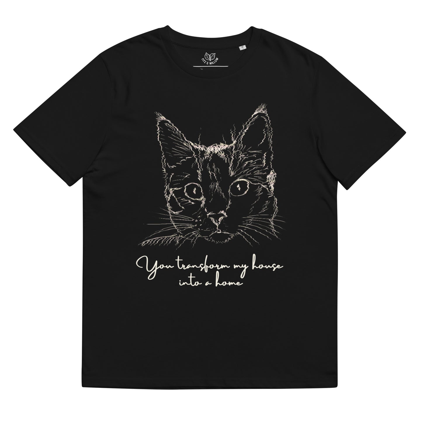 Cat print unisex sustainable t-shirt - Fitz & Willow