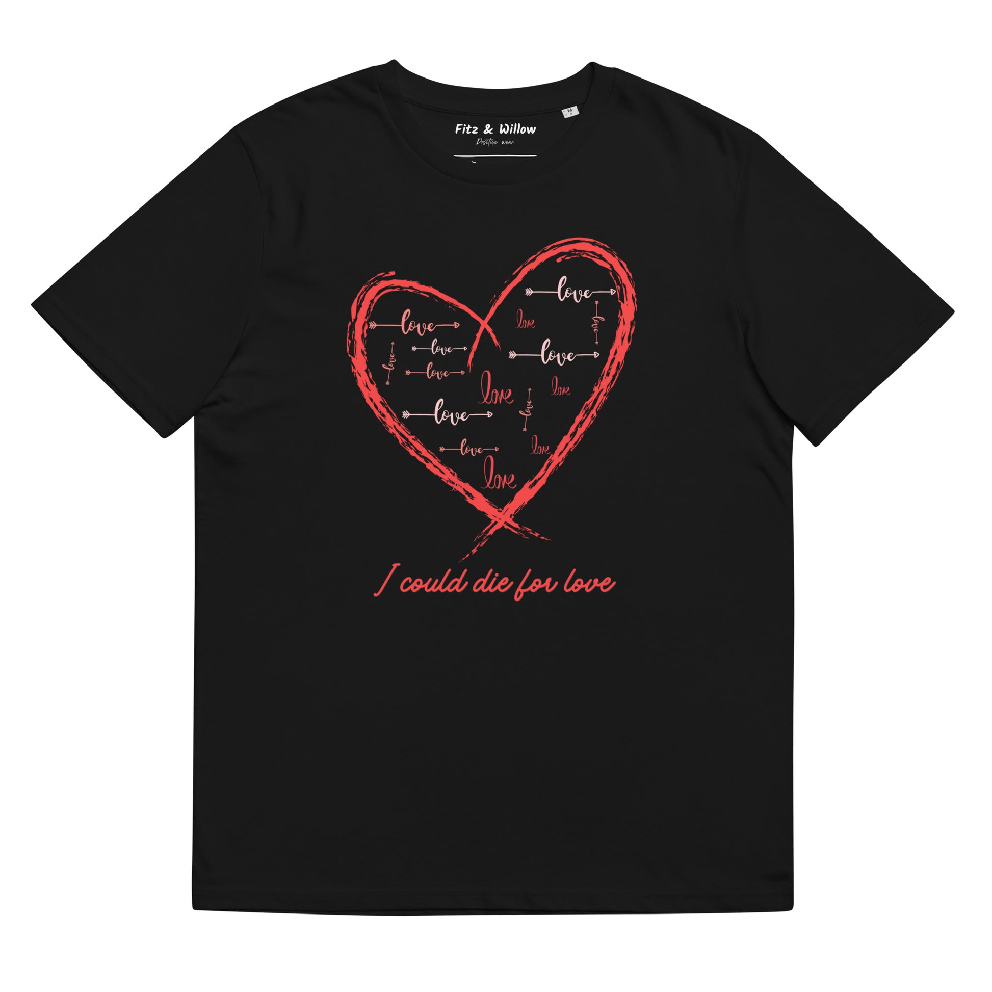 Unisex sustainable t-shirt, Only Love heart - Fitz & Willow