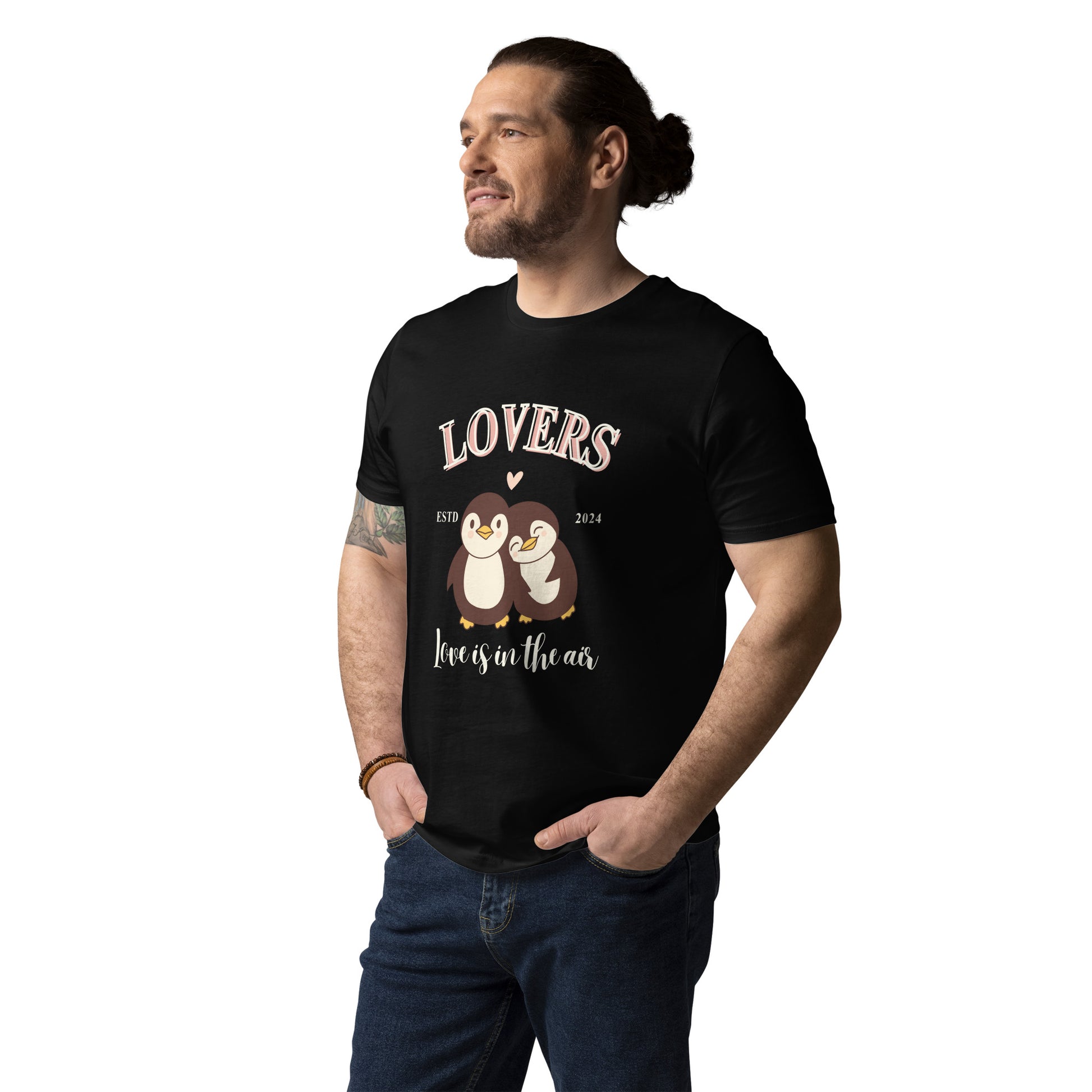 Penguin Lovers, Unisex organic t-shirt - Fitz & Willow