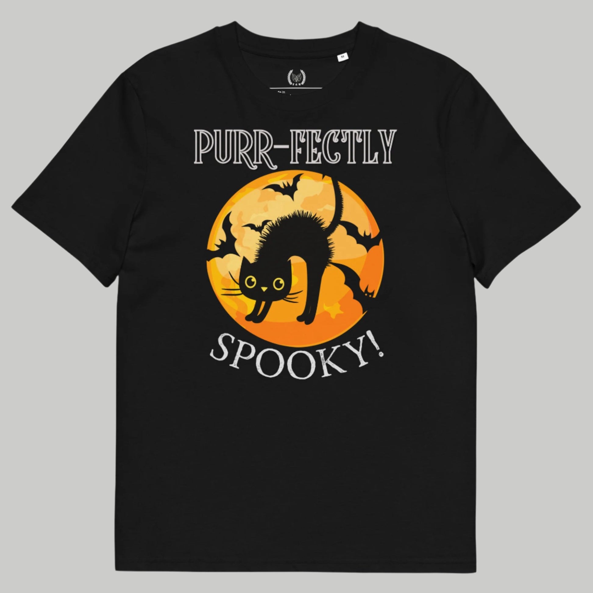 Purr-fectly Spooky Cat Organic Cotton T-Shirt - Fitz & Willow