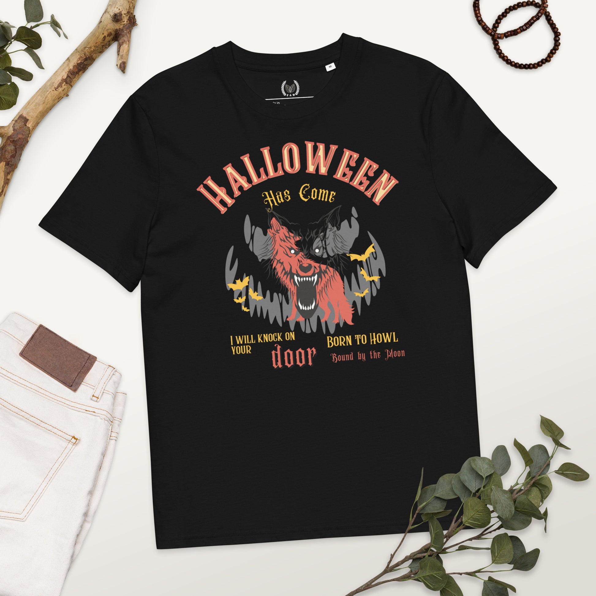 Vegan Halloween Wolf Shirt: Born to Howl - Fitz & Willow