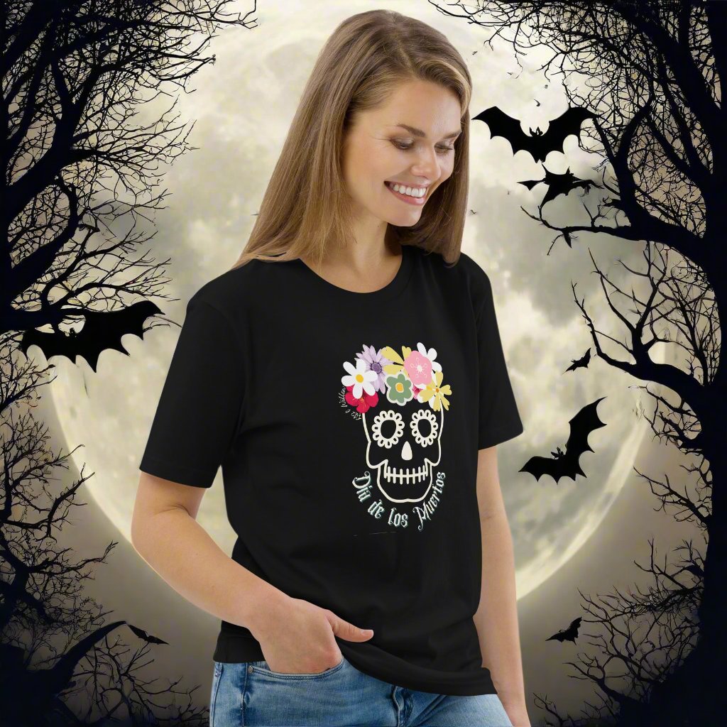 Halloween sustainable t-shirt, Día de los muertos - Fitz & Willow