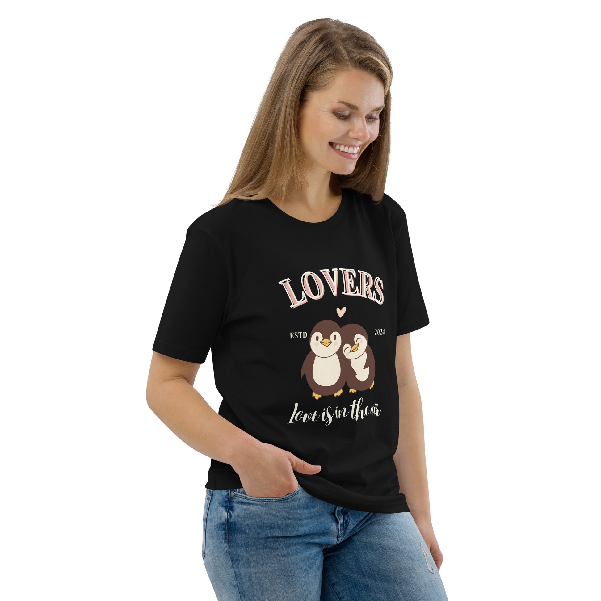 Penguin Lovers, Unisex organic t-shirt - Fitz & Willow