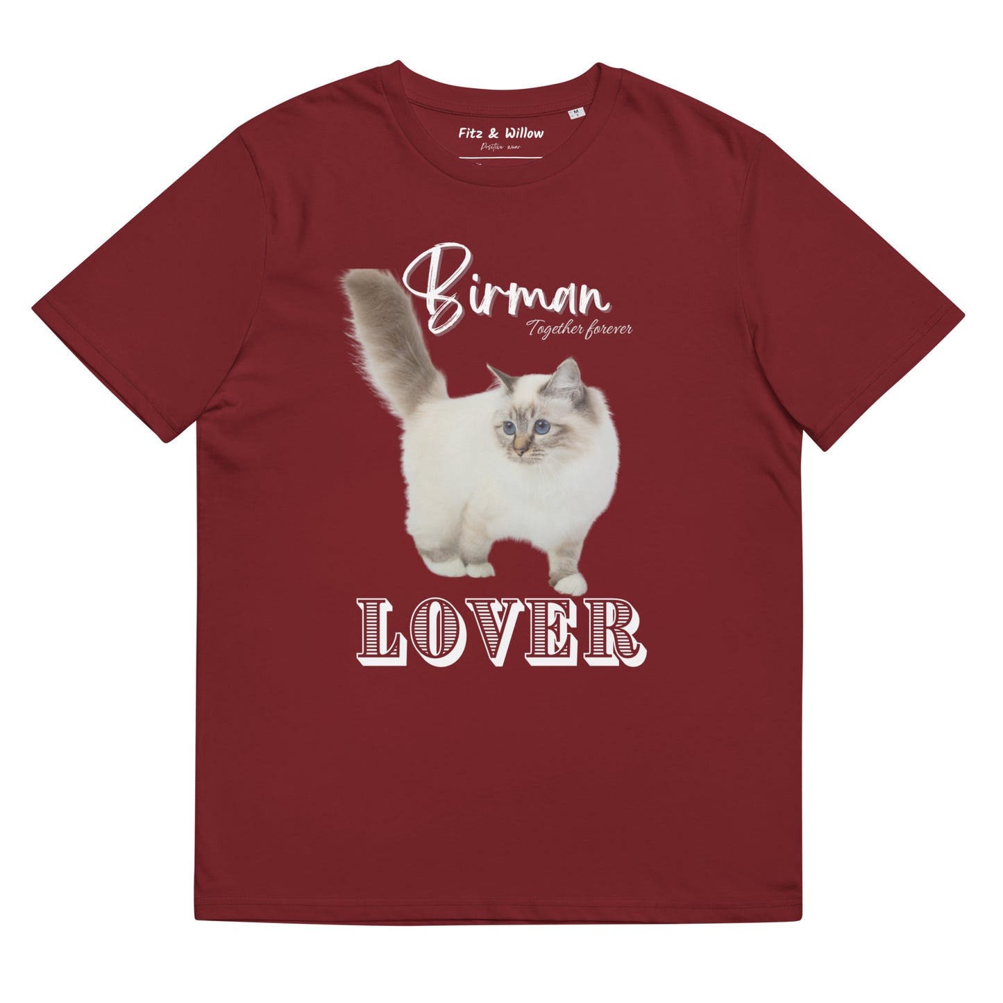 Birman Cat Lover, organic cotton t-shirt. with Birman cat print - Fitz & Willow