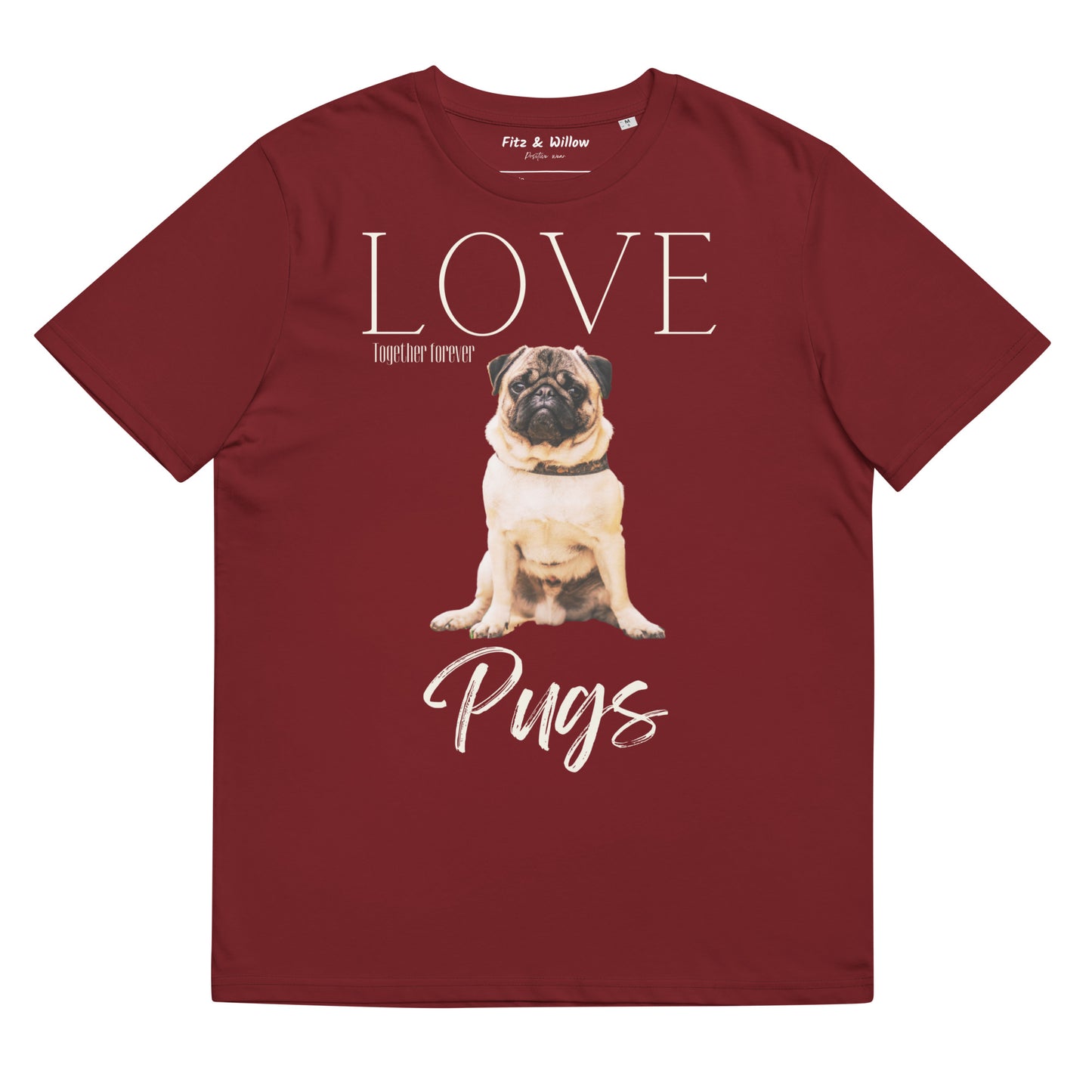 Pug lovers sustainable t-shirt - Fitz & Willow