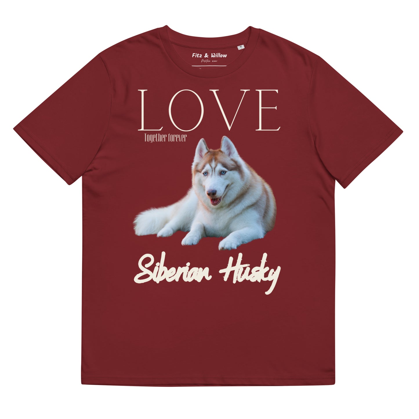 Brown Siberian Husky organic cotton t-shirt - Fitz & Willow