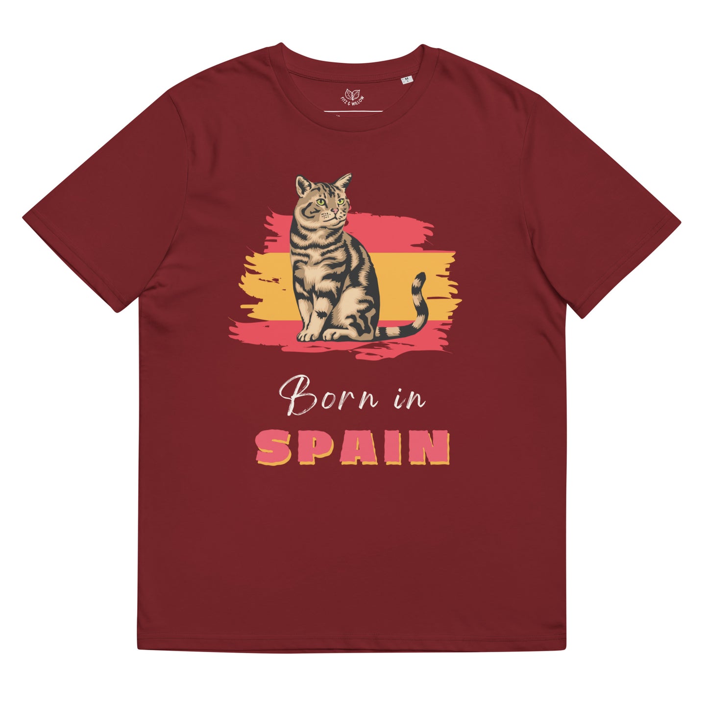 Spanish flag and cat, Unisex organic cotton t-shirt - Fitz & Willow