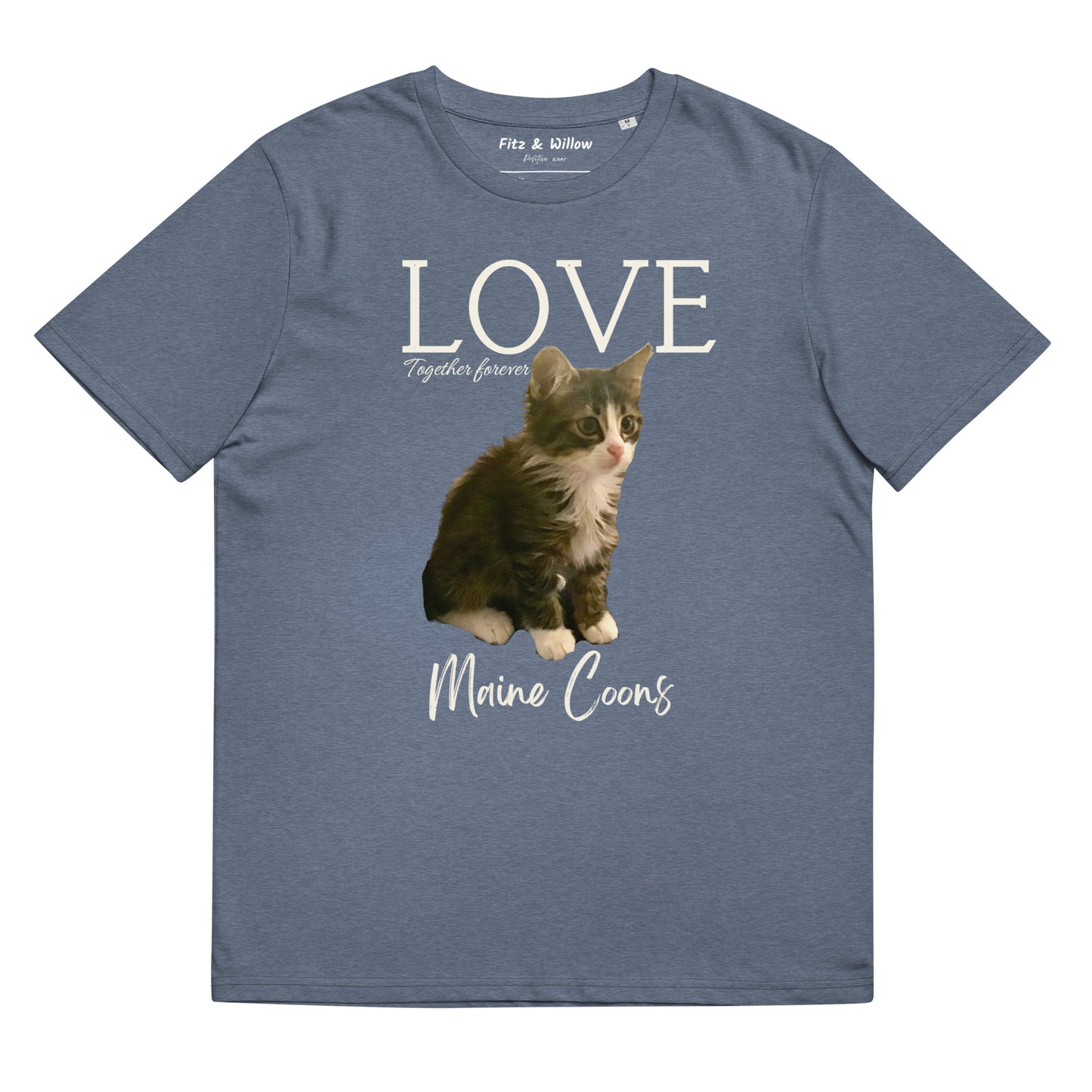 Maine Coon Cat, unisex sustainable t-shirt, - Fitz & Willow