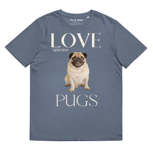 Pug Lovers, organic cotton t-shirt - Fitz & Willow