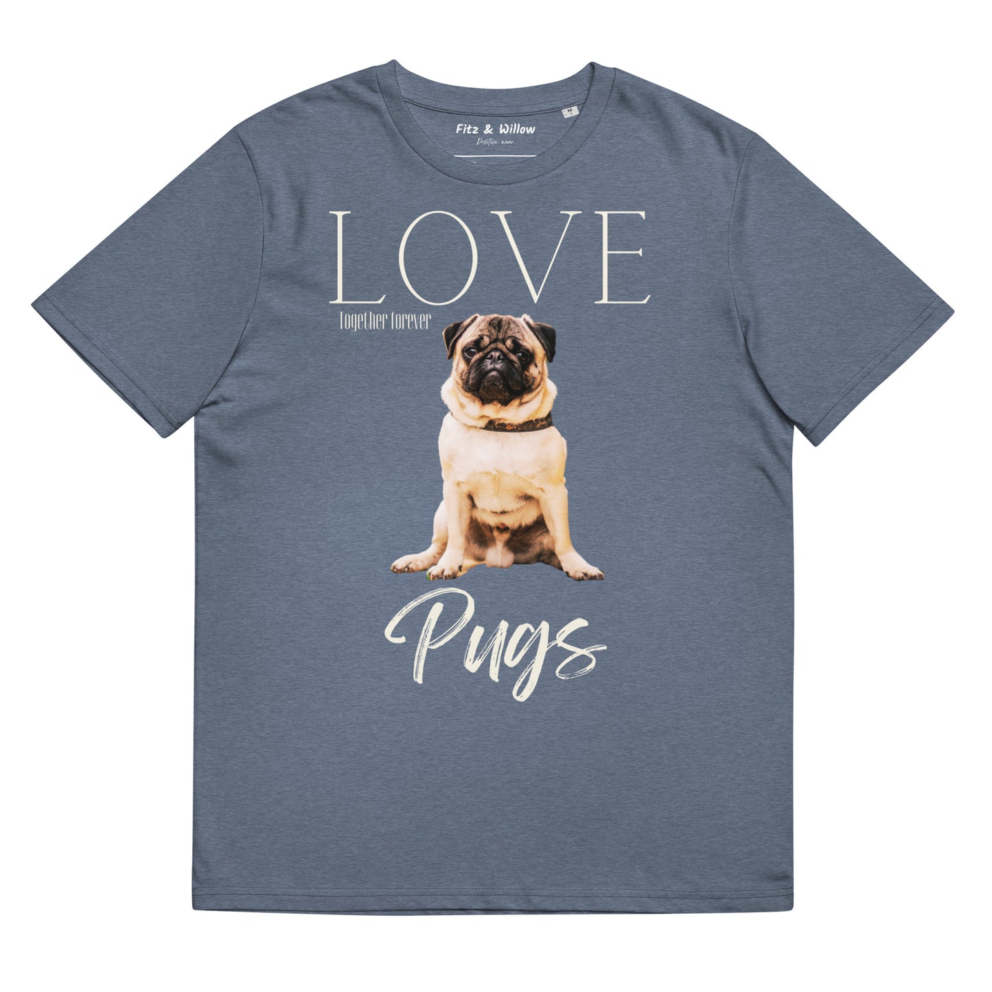 Pug lovers sustainable t-shirt - Fitz & Willow