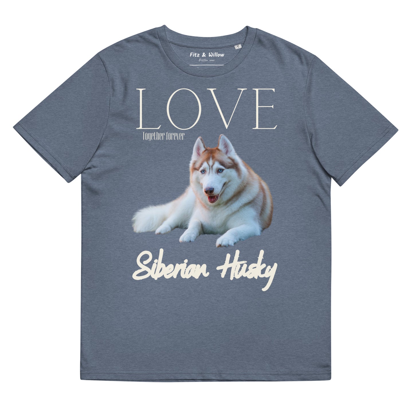 Brown Siberian Husky organic cotton t-shirt - Fitz & Willow