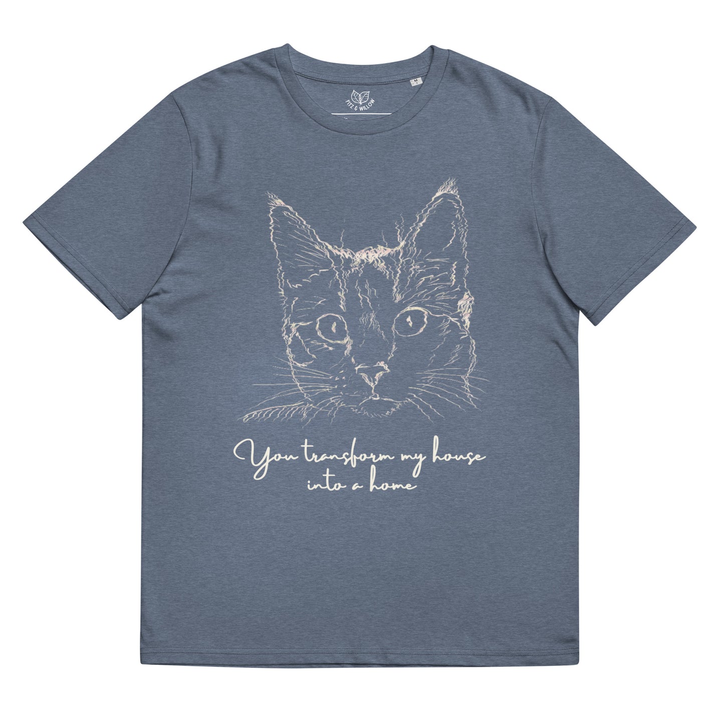 Cat print unisex sustainable t-shirt - Fitz & Willow