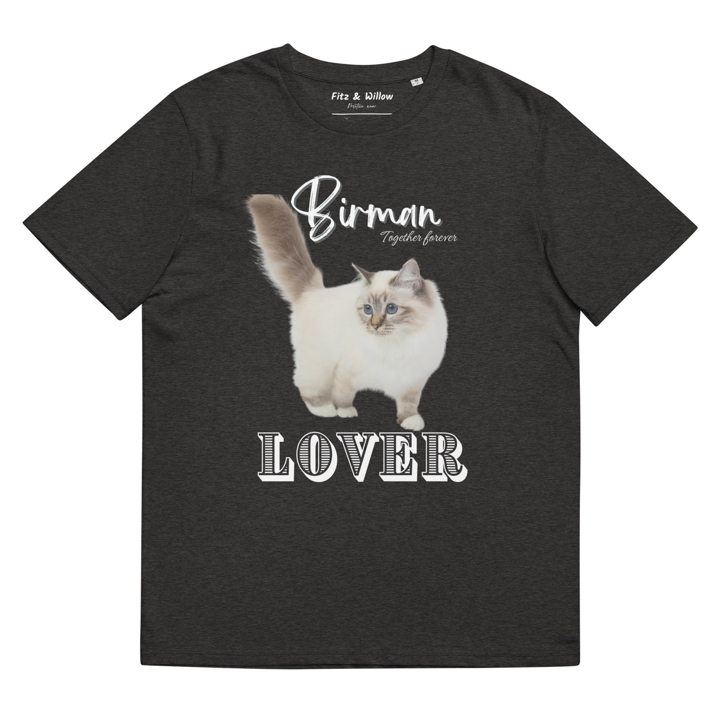 Birman Cat Lover, organic cotton t-shirt. with Birman cat print - Fitz & Willow