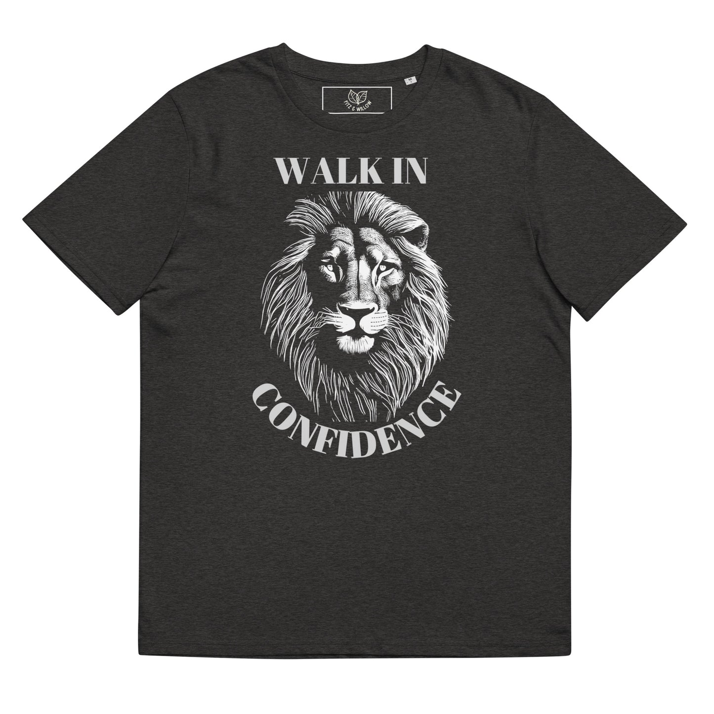 Lion Confidence, Unisex organic cotton t-shirt - Fitz & Willow