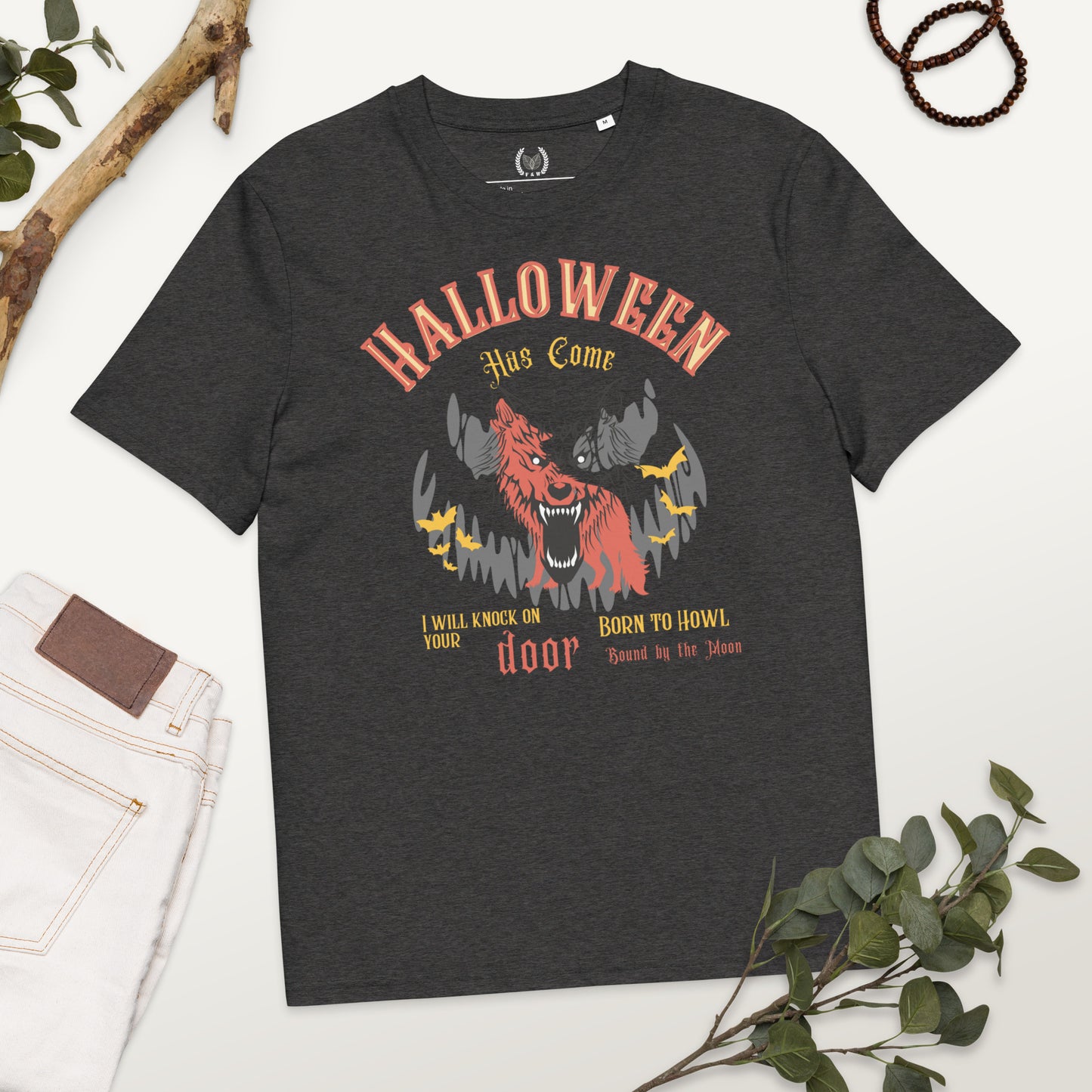 Vegan Halloween Wolf Shirt: Born to Howl - Fitz & Willow