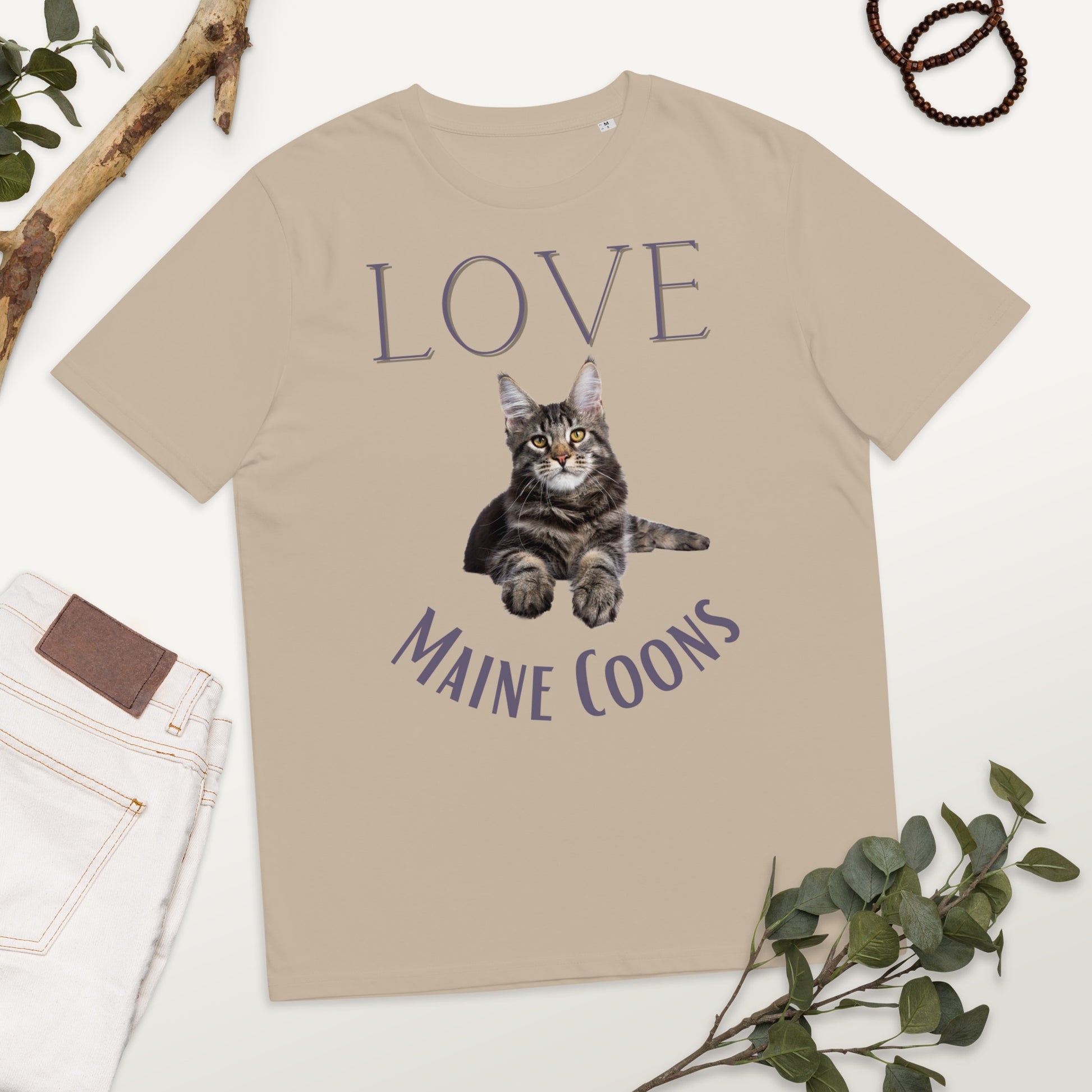 Organic cotton t-shirt, Maine Coon Lovers - Fitz & Willow