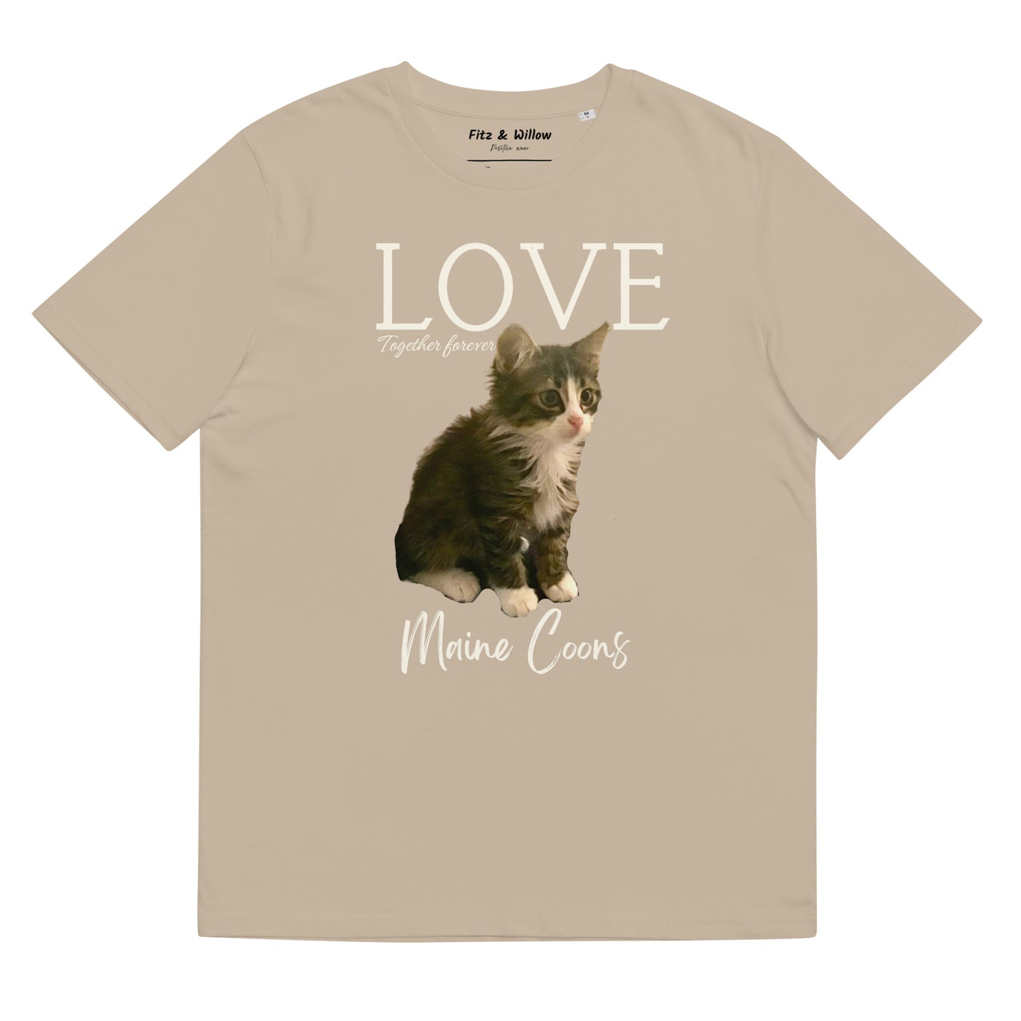 Maine Coon Cat, unisex sustainable t-shirt, - Fitz & Willow