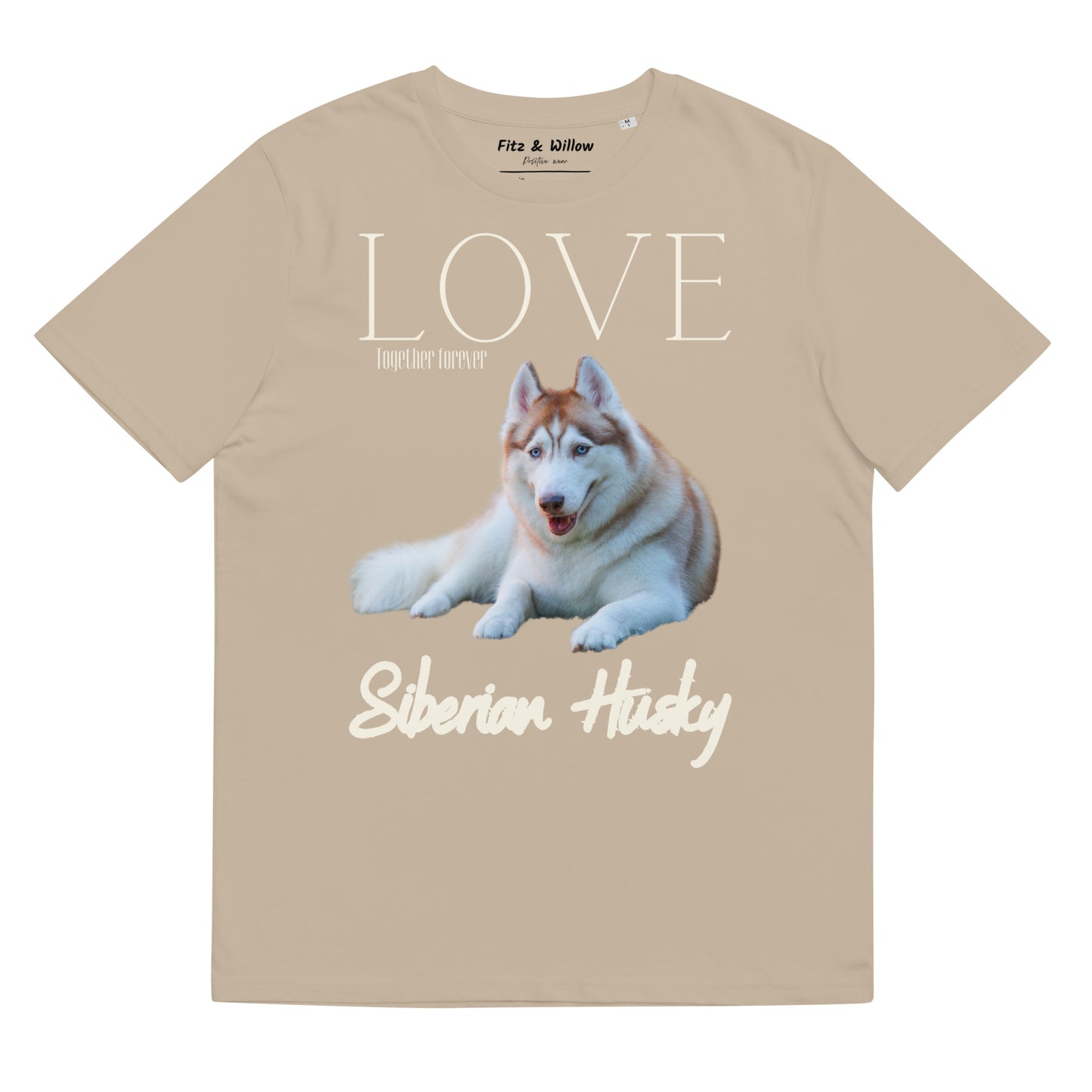 Brown Siberian Husky organic cotton t-shirt - Fitz & Willow