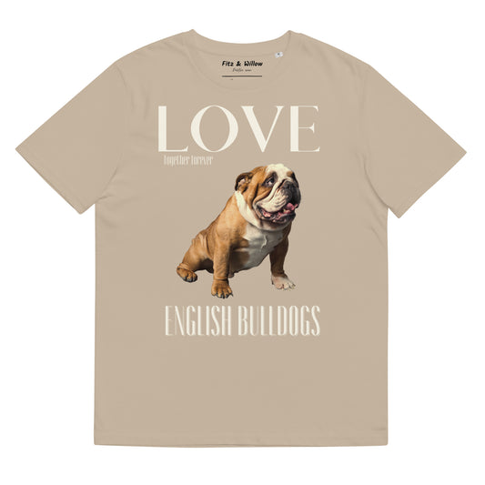 English Bulldog Lovers, organic cotton t-shirt - Fitz & Willow