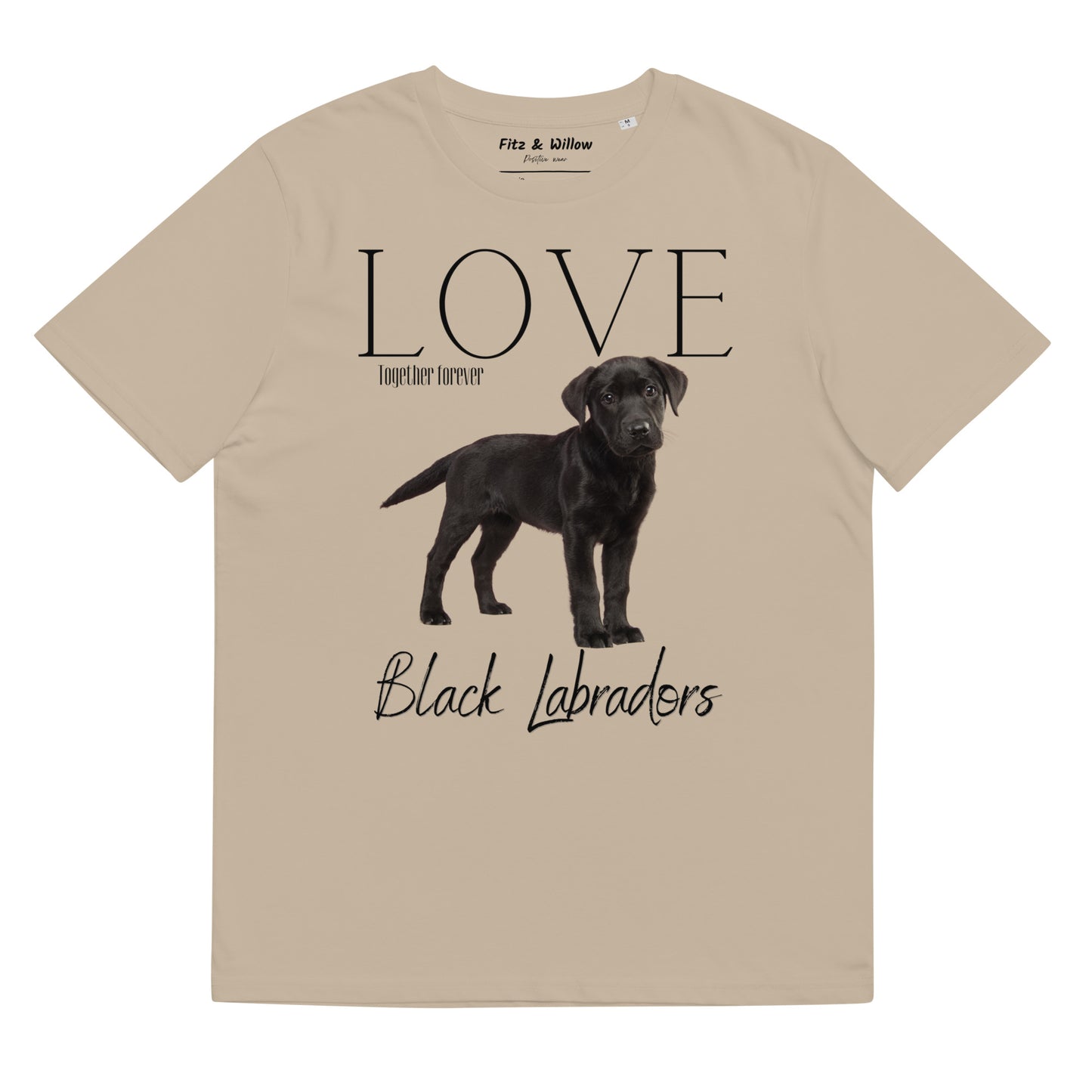 Black Labrador lover sustainable t-shirt - Fitz & Willow