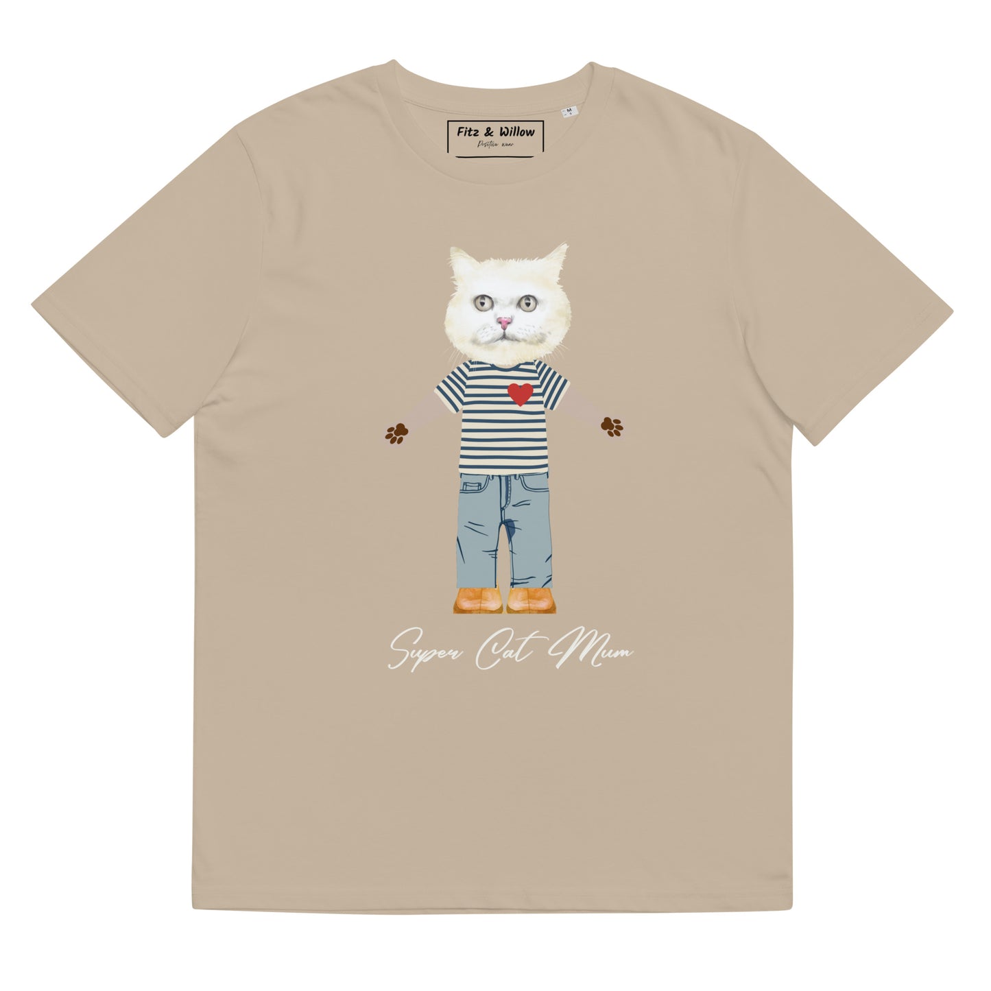 Super Cat Mum, Unisex organic cotton t-shirt - Fitz & Willow