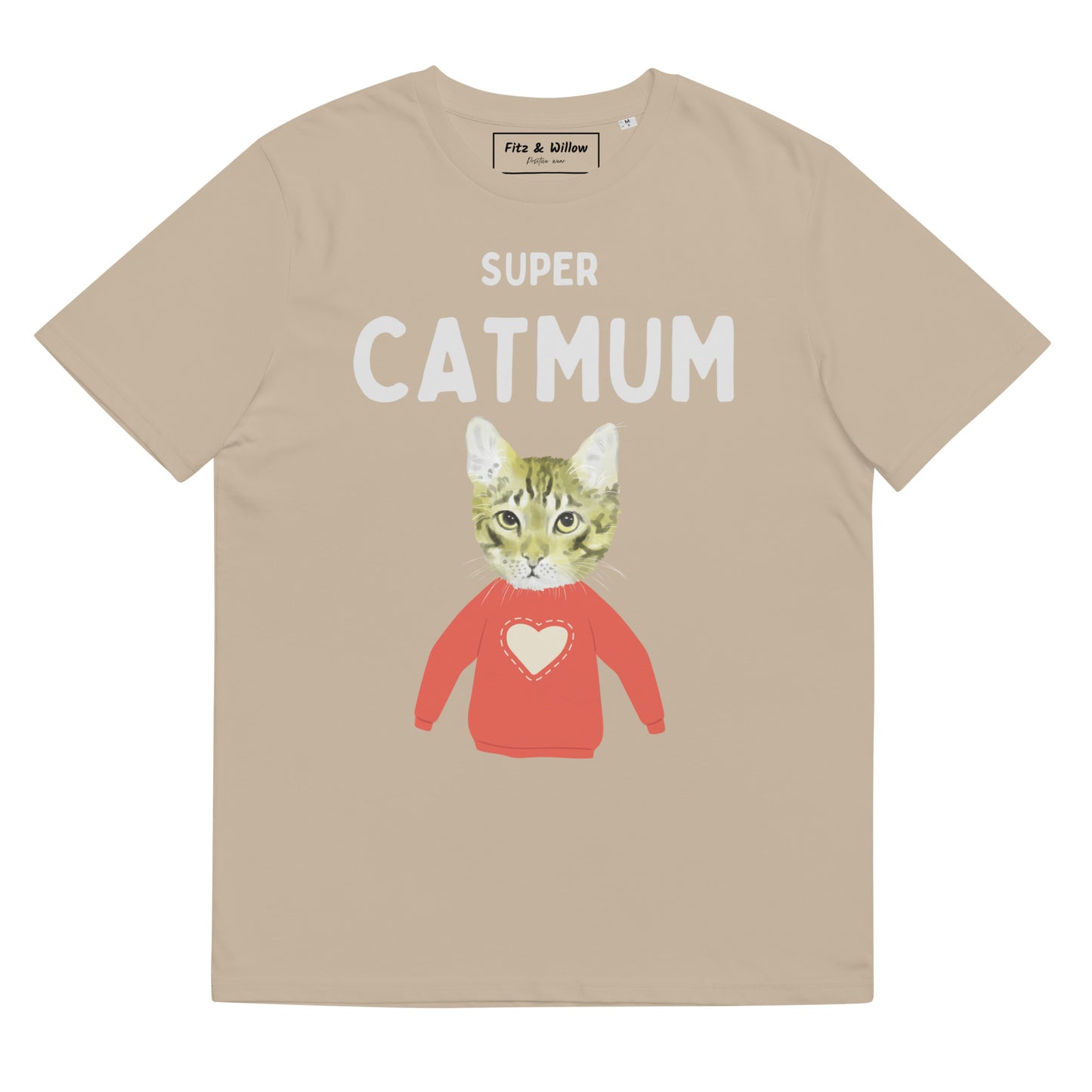 Super Cat Mum, sustainable cotton t-shirt - Fitz & Willow