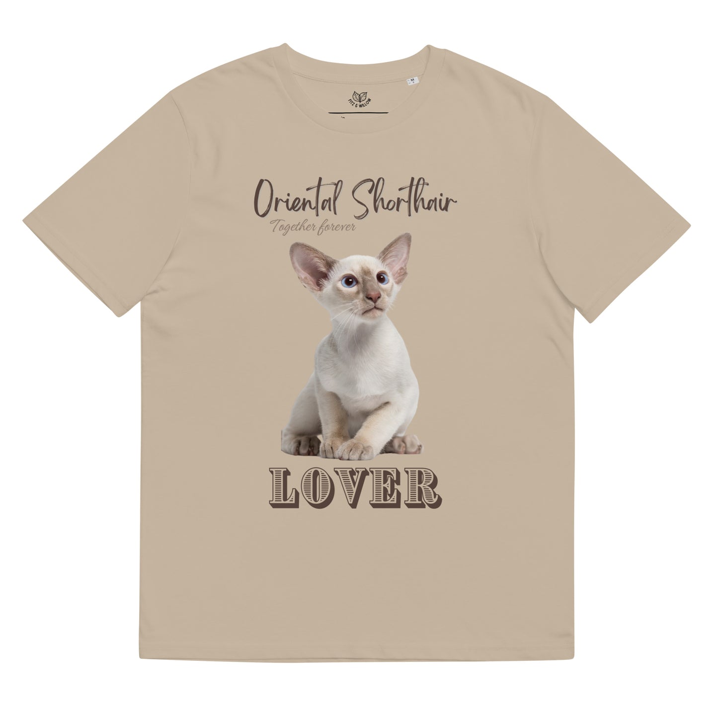 Oriental shorthair cat, unisex organic t-shirt - Fitz & Willow