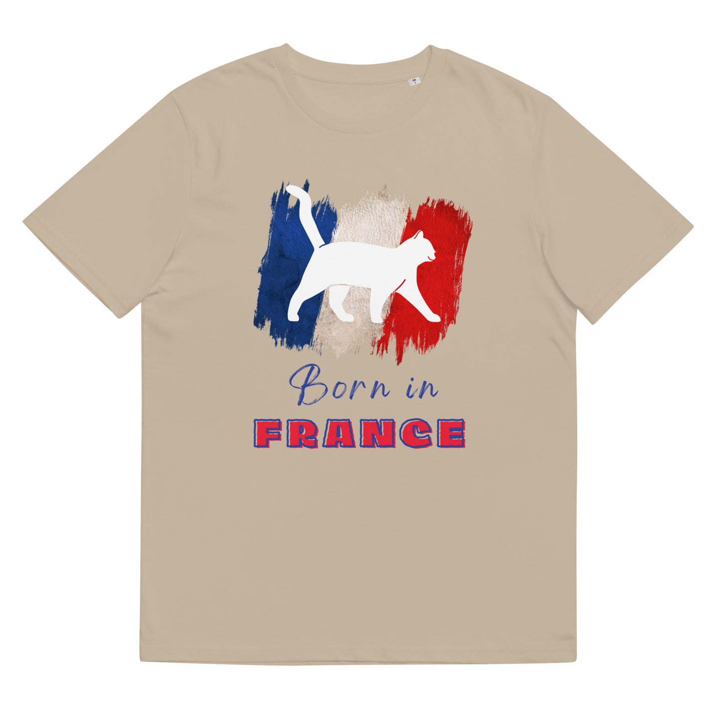 French flag & cat, unisex organic t-shirt - Fitz & Willow