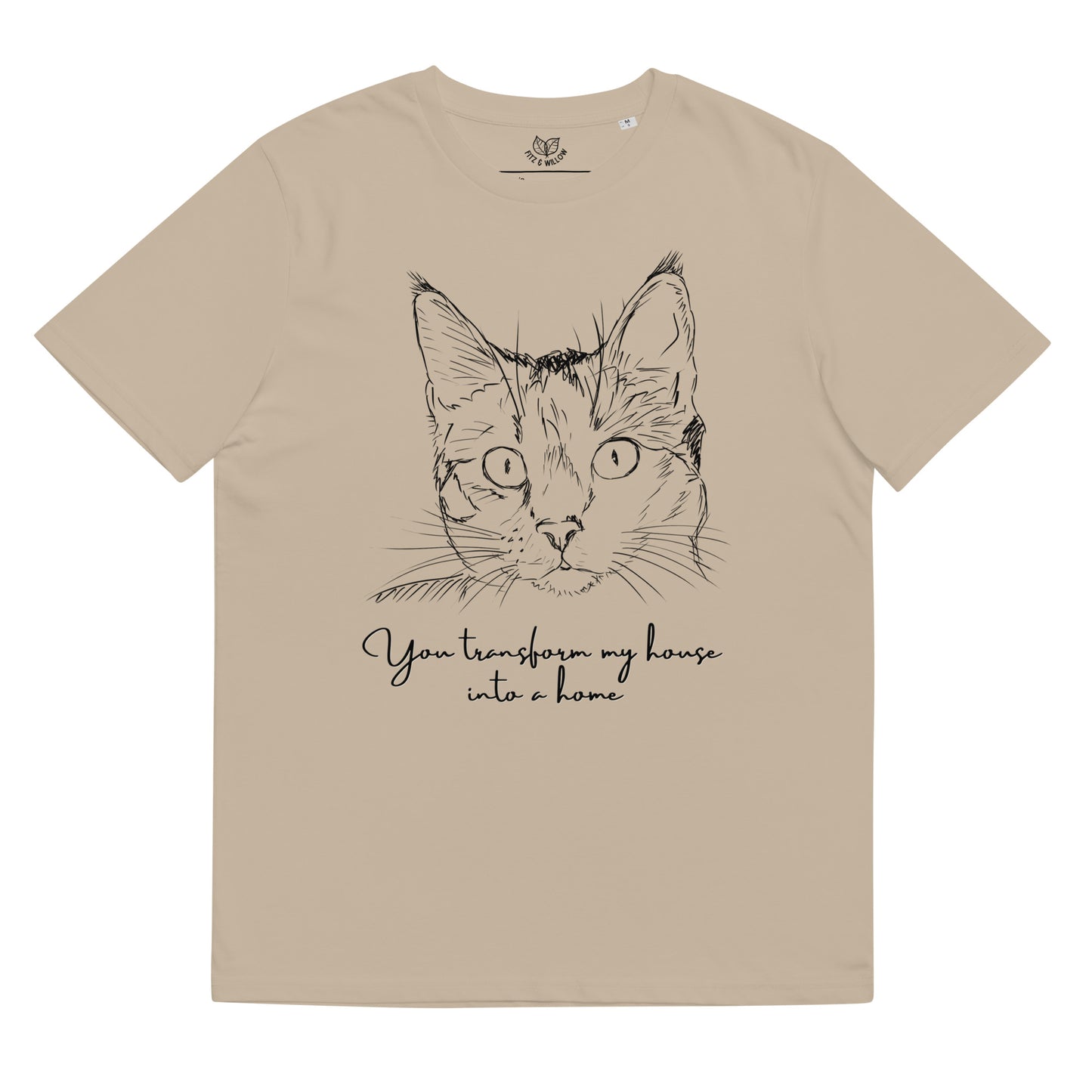 Cat print unisex sustainable t-shirt - Fitz & Willow