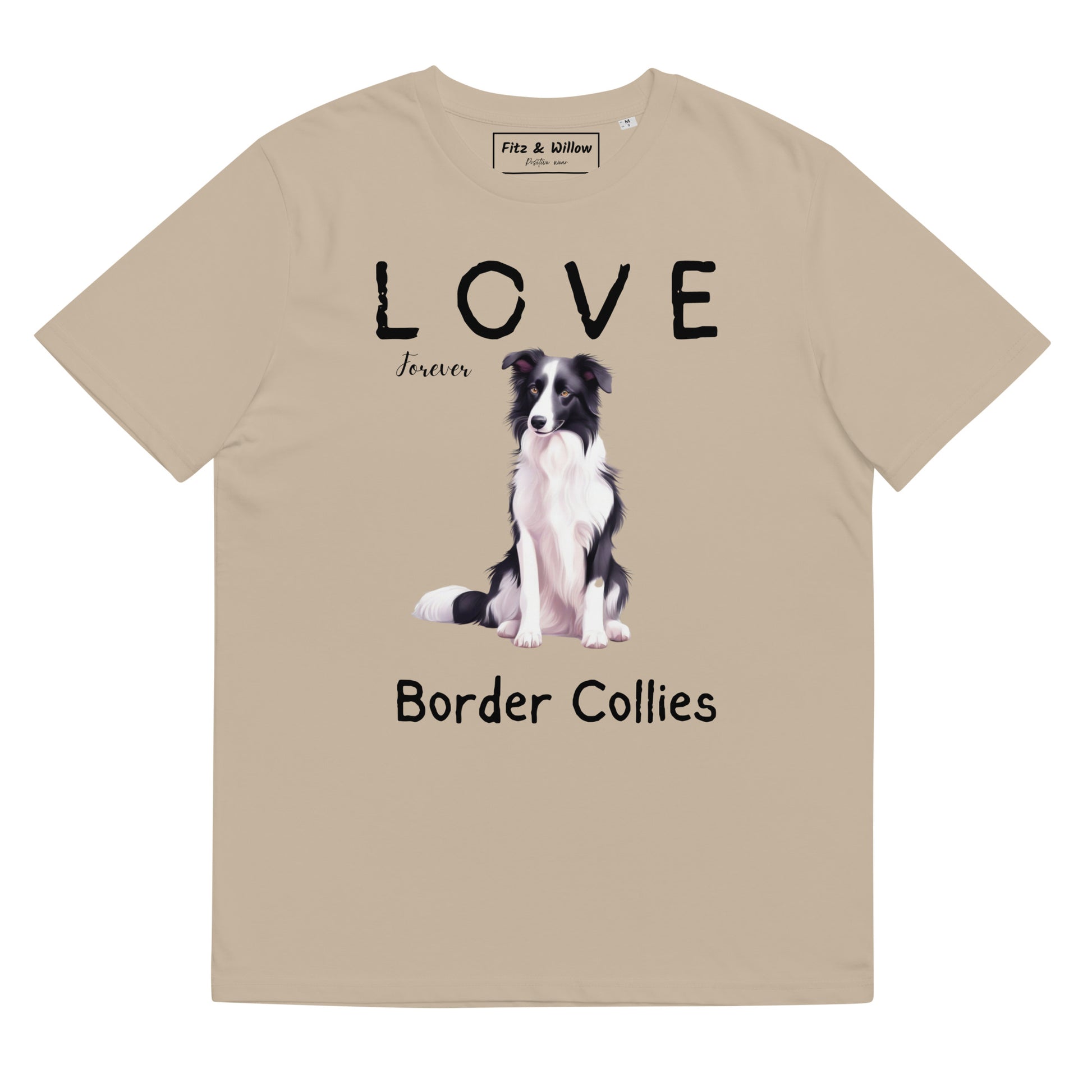 Border Collie lovers sustainable cotton t-shirt - Fitz & Willow