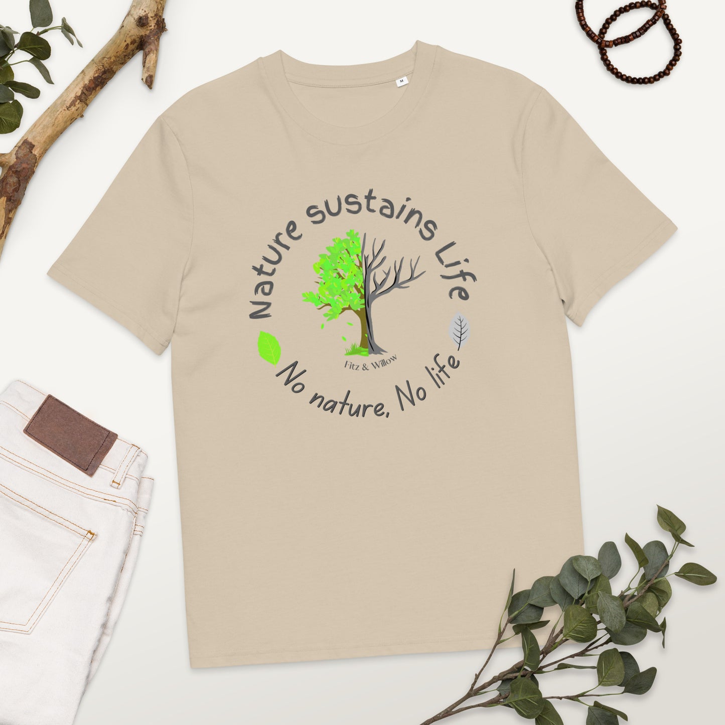 Nature is Life, Unisex organic cotton t-shirt - Fitz & Willow