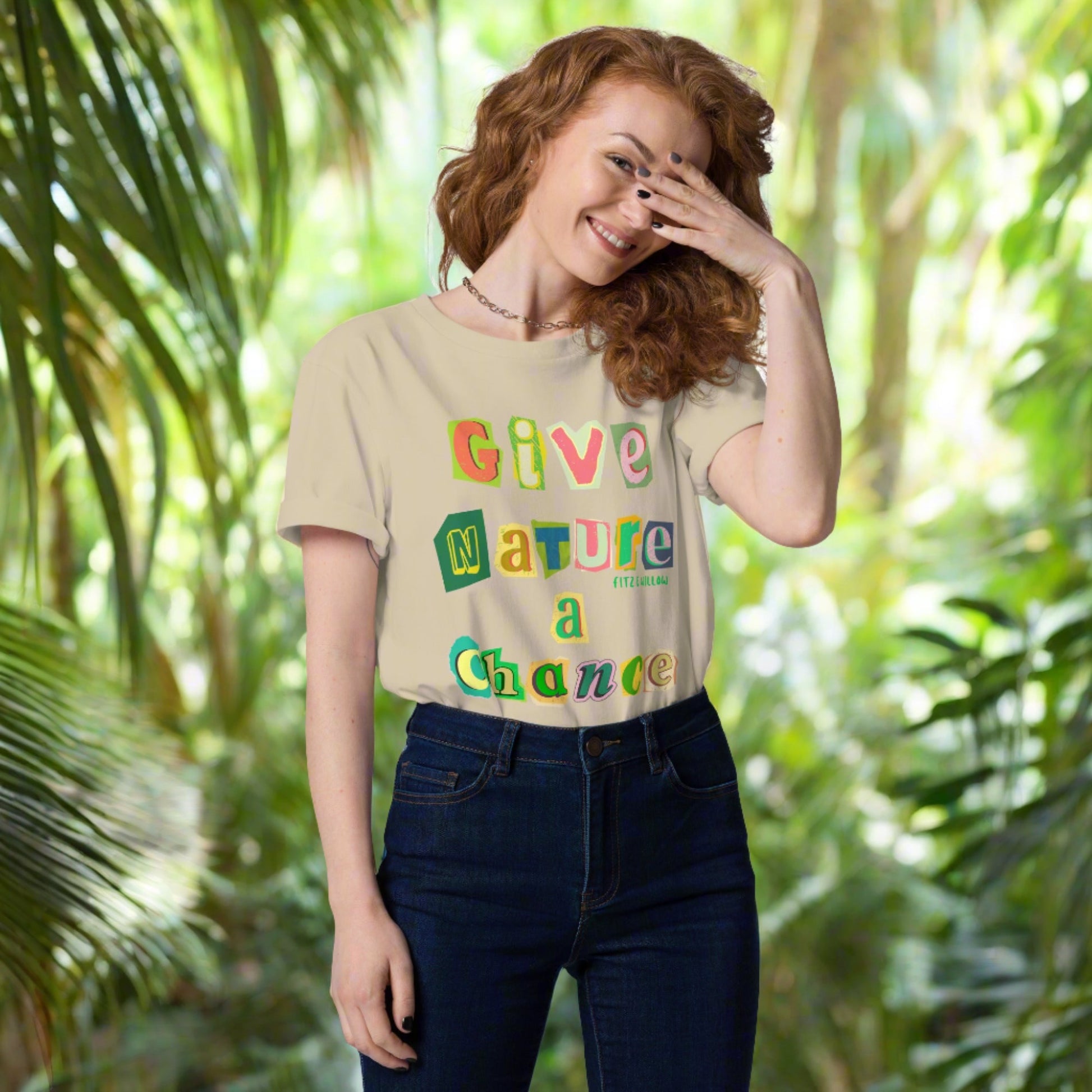 Give nature a chance, Unisex sustainable t-shirt - Fitz & Willow