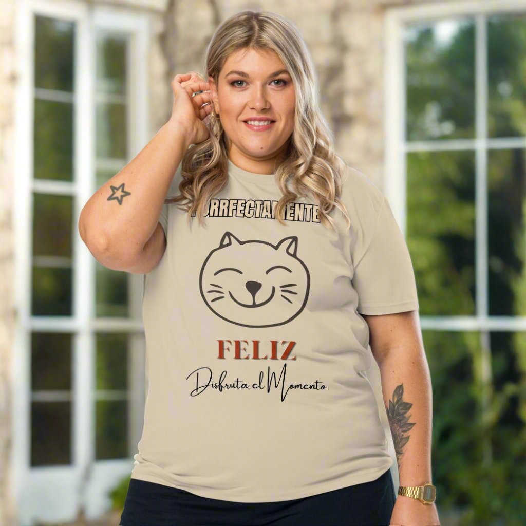 Happy Cat T-Shirt | Purrfectly Happy, Vegan & Organic - Fitz & Willow