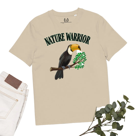 Eco-Friendly “Nature Warrior” Vegan Shirt with Toucan Graphic - Fitz & Willow