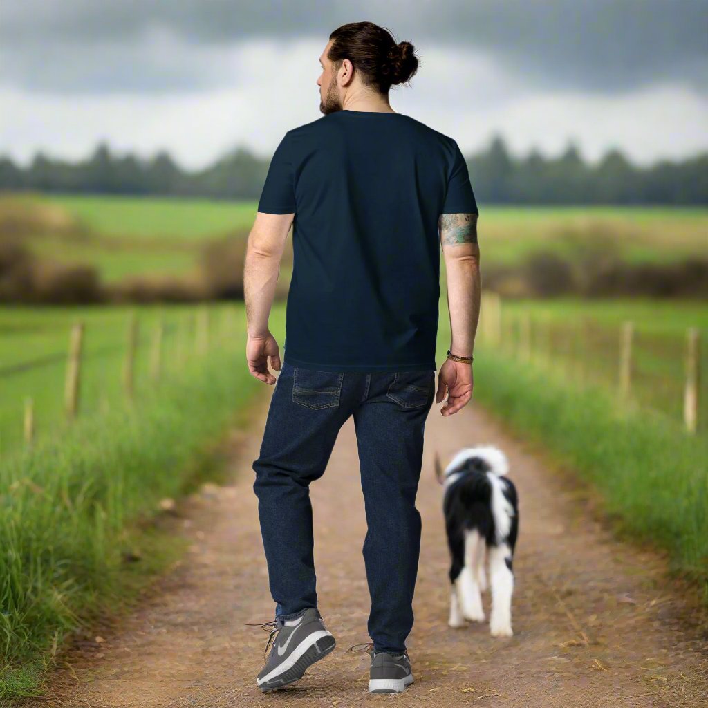 Border Collie print, organic cotton t-shirt - Fitz & Willow