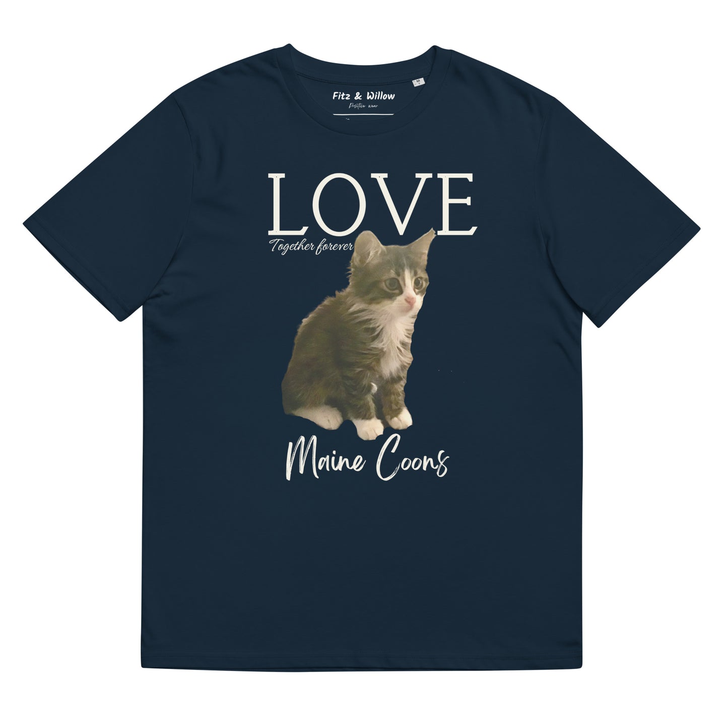 Maine Coon Cat, unisex sustainable t-shirt, - Fitz & Willow