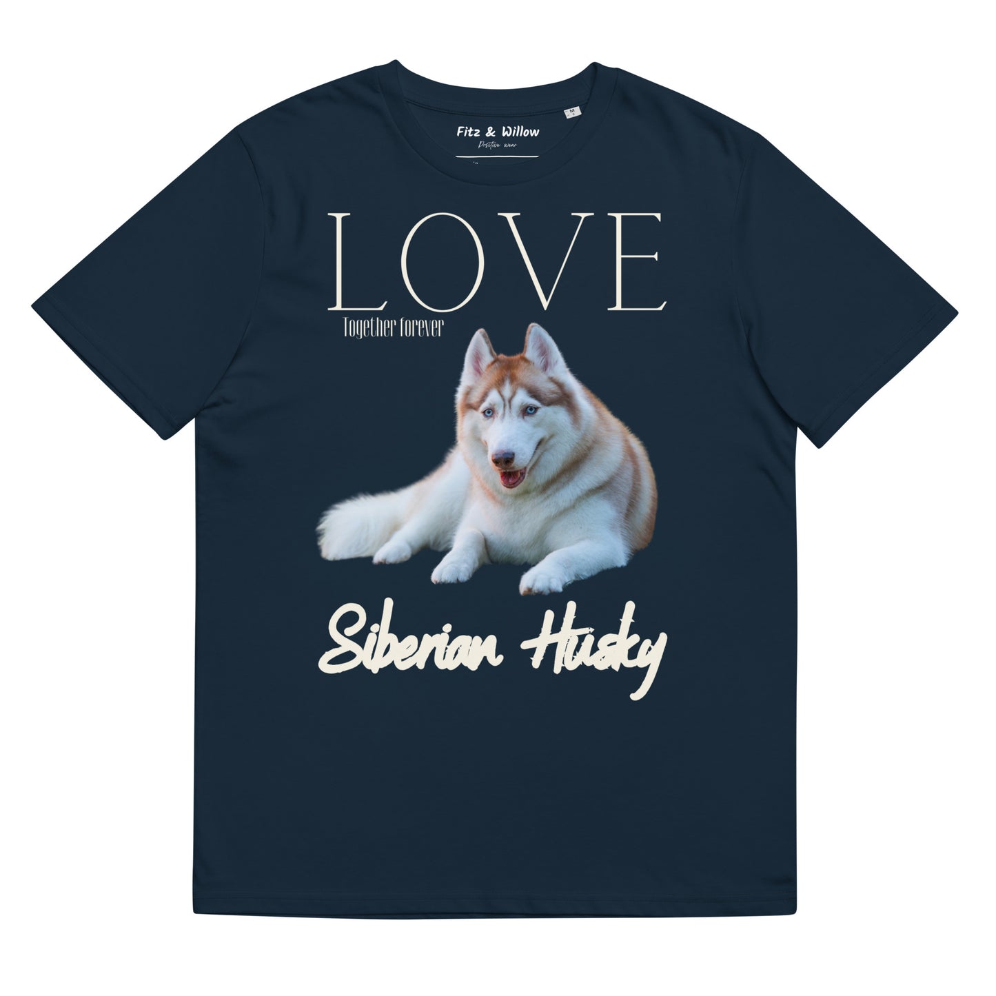 Brown Siberian Husky organic cotton t-shirt - Fitz & Willow