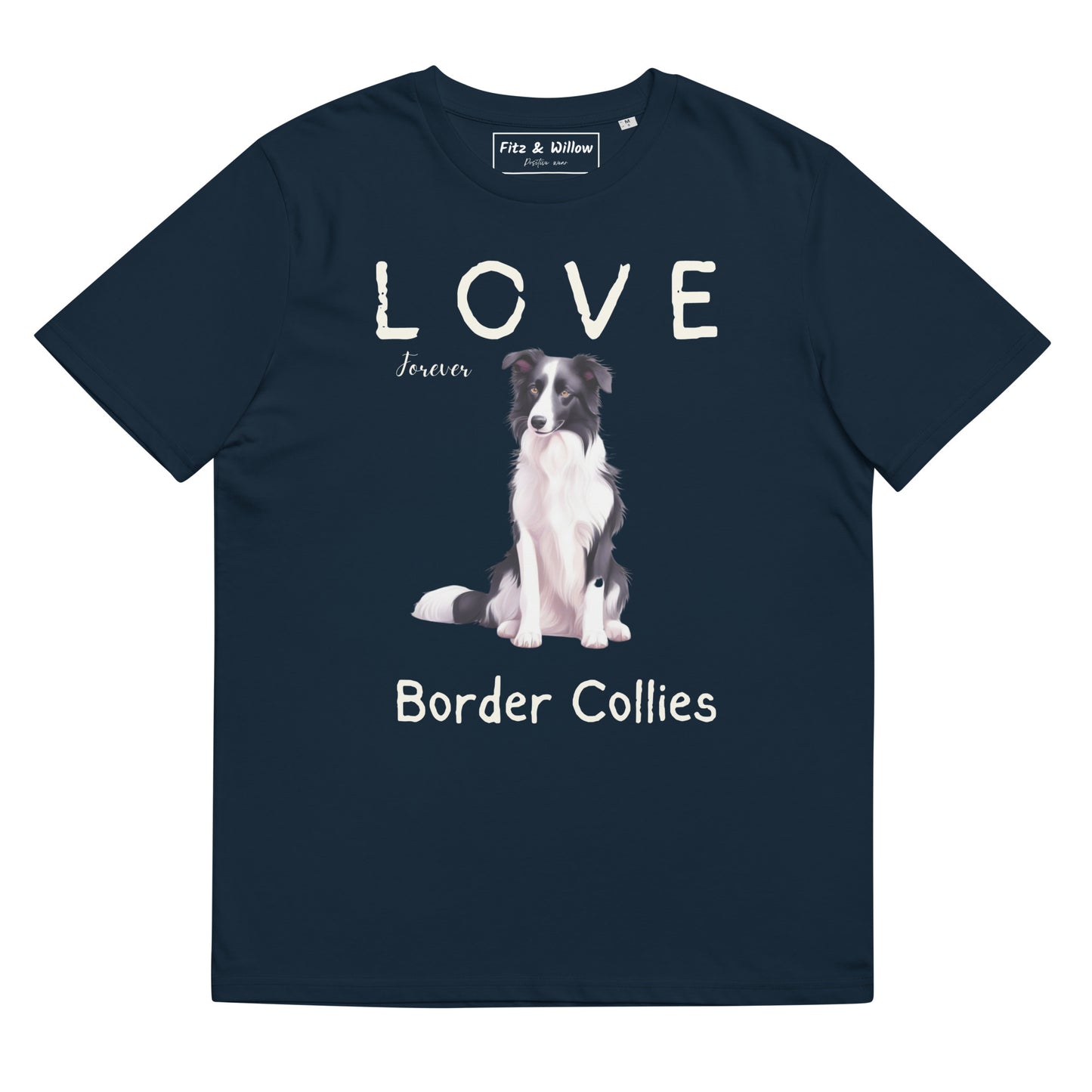 Border Collie lovers sustainable cotton t-shirt - Fitz & Willow