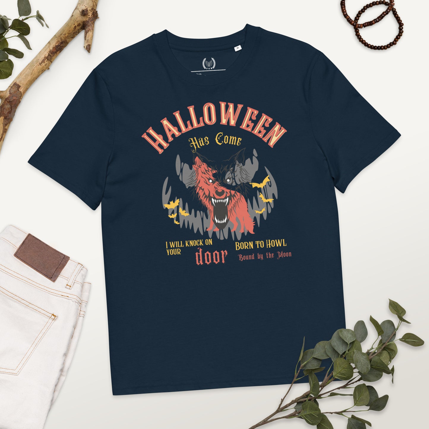 Vegan Halloween Wolf Shirt: Born to Howl - Fitz & Willow