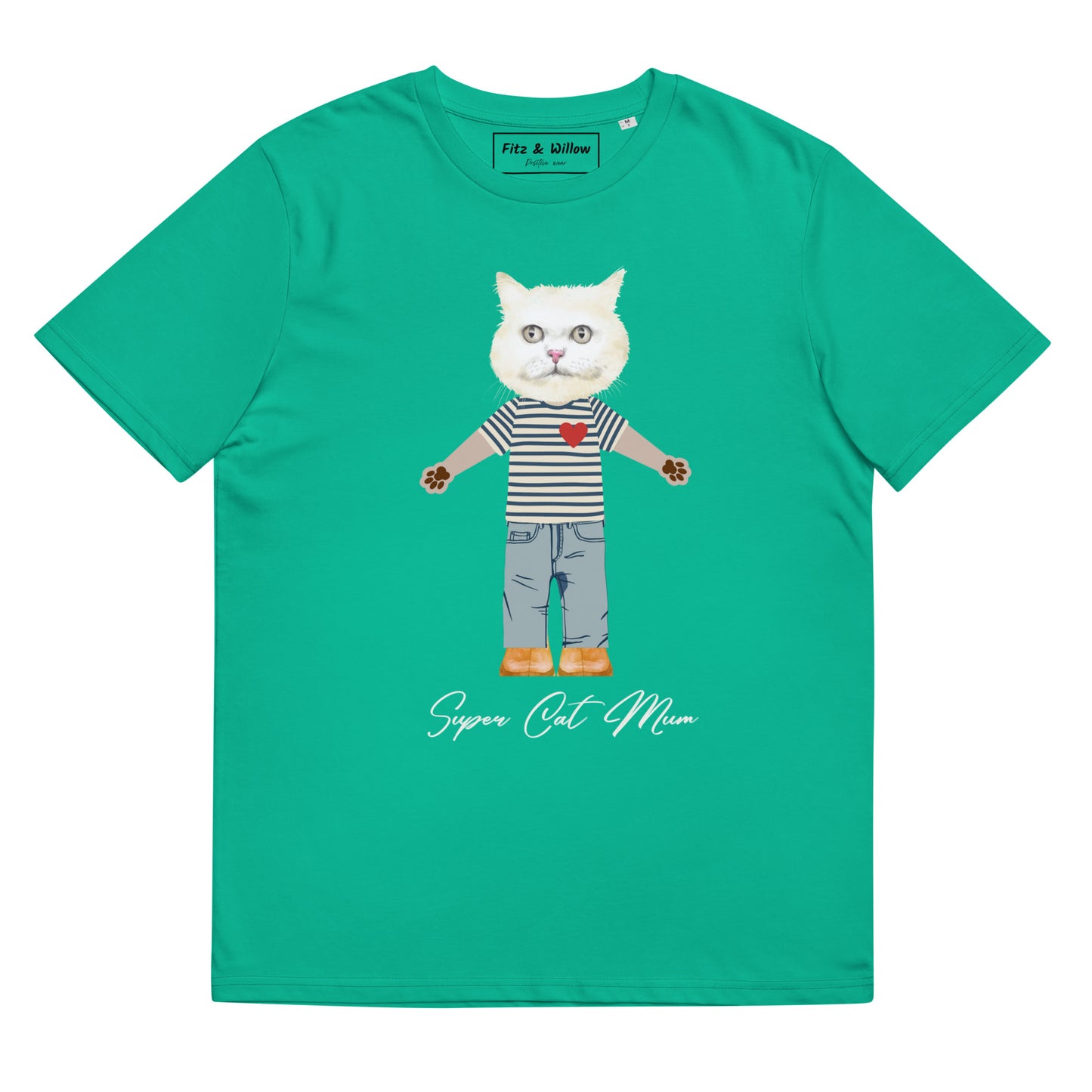 Super Cat Mum, Unisex organic cotton t-shirt - Fitz & Willow