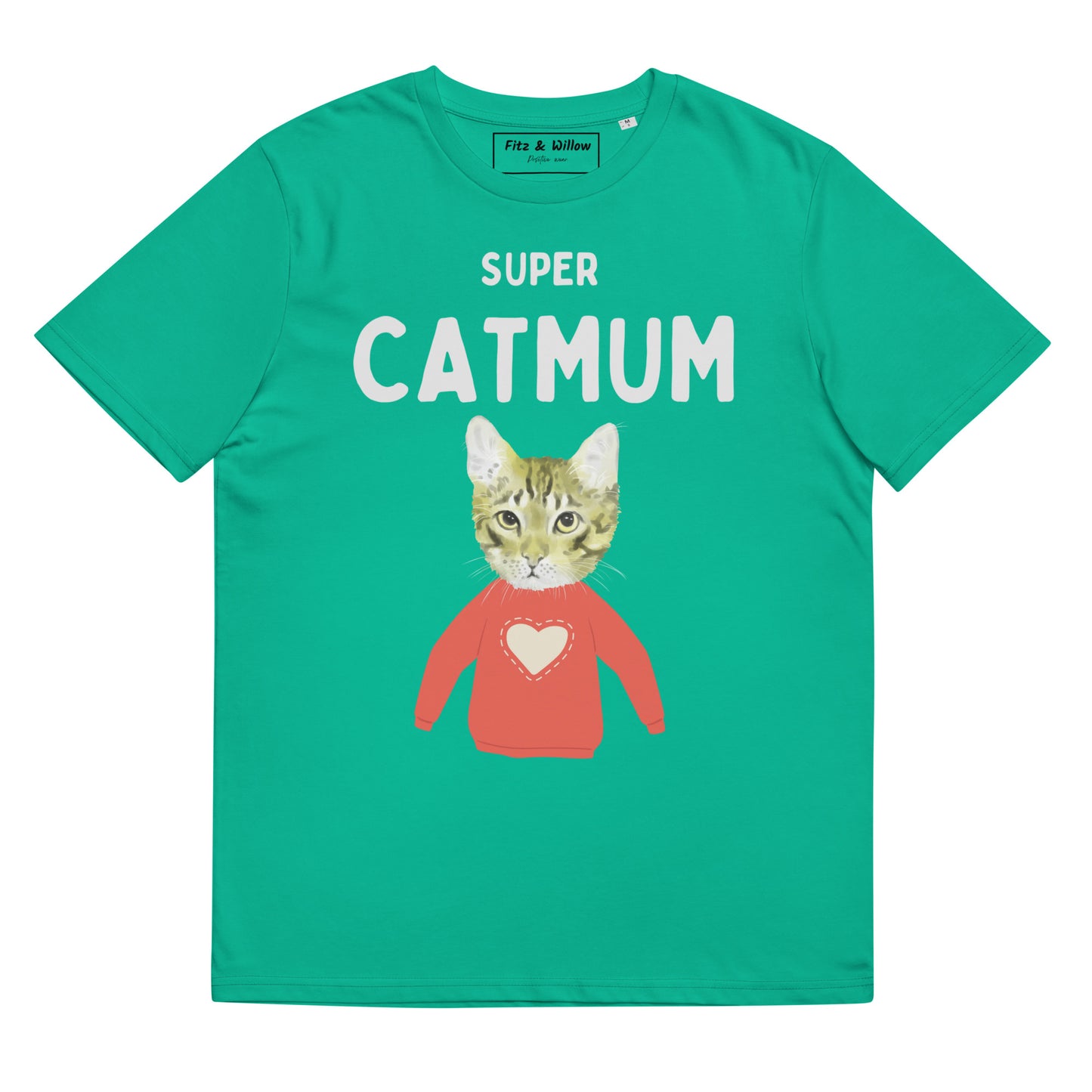 Super Cat Mum, sustainable cotton t-shirt - Fitz & Willow