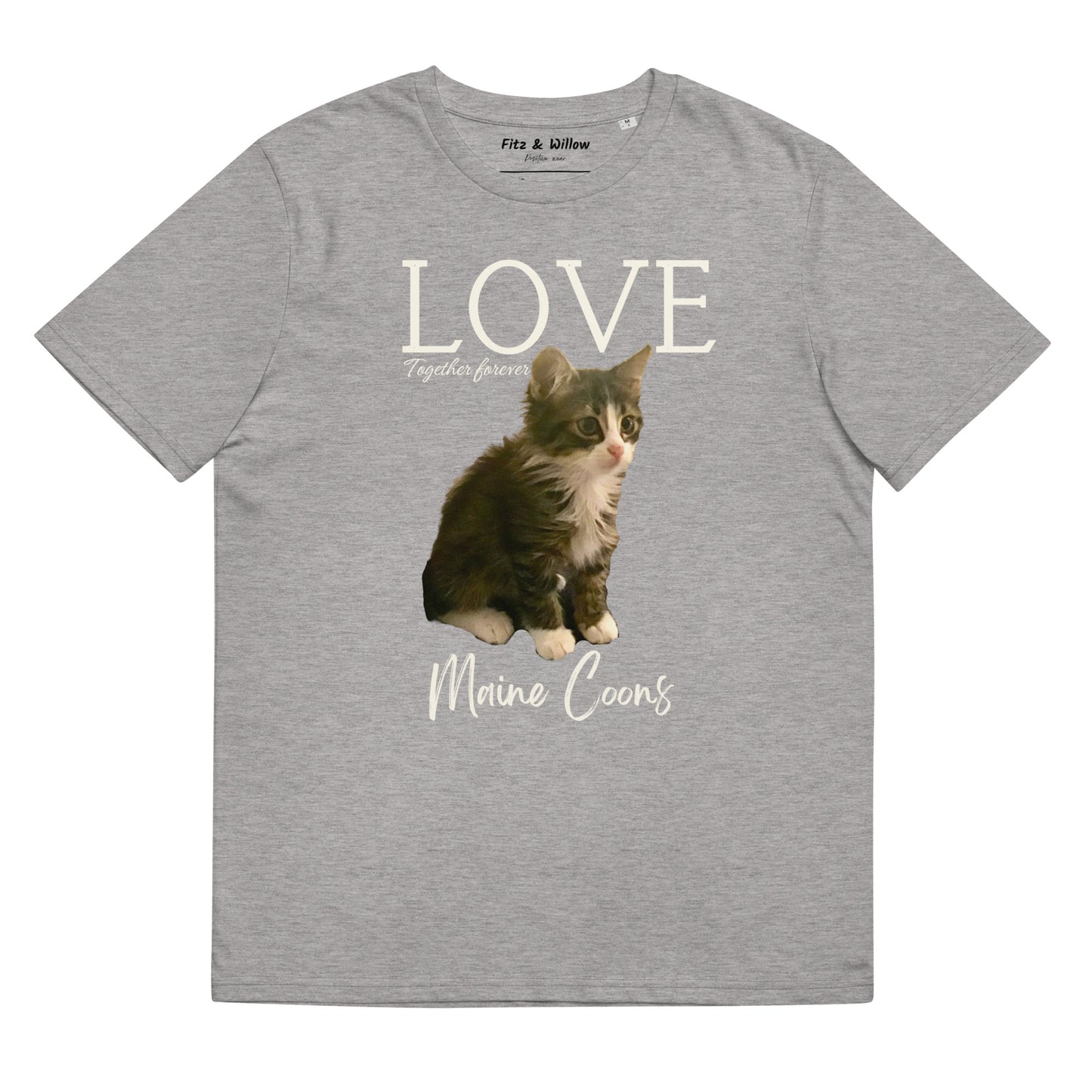 Maine Coon Cat, unisex sustainable t-shirt, - Fitz & Willow