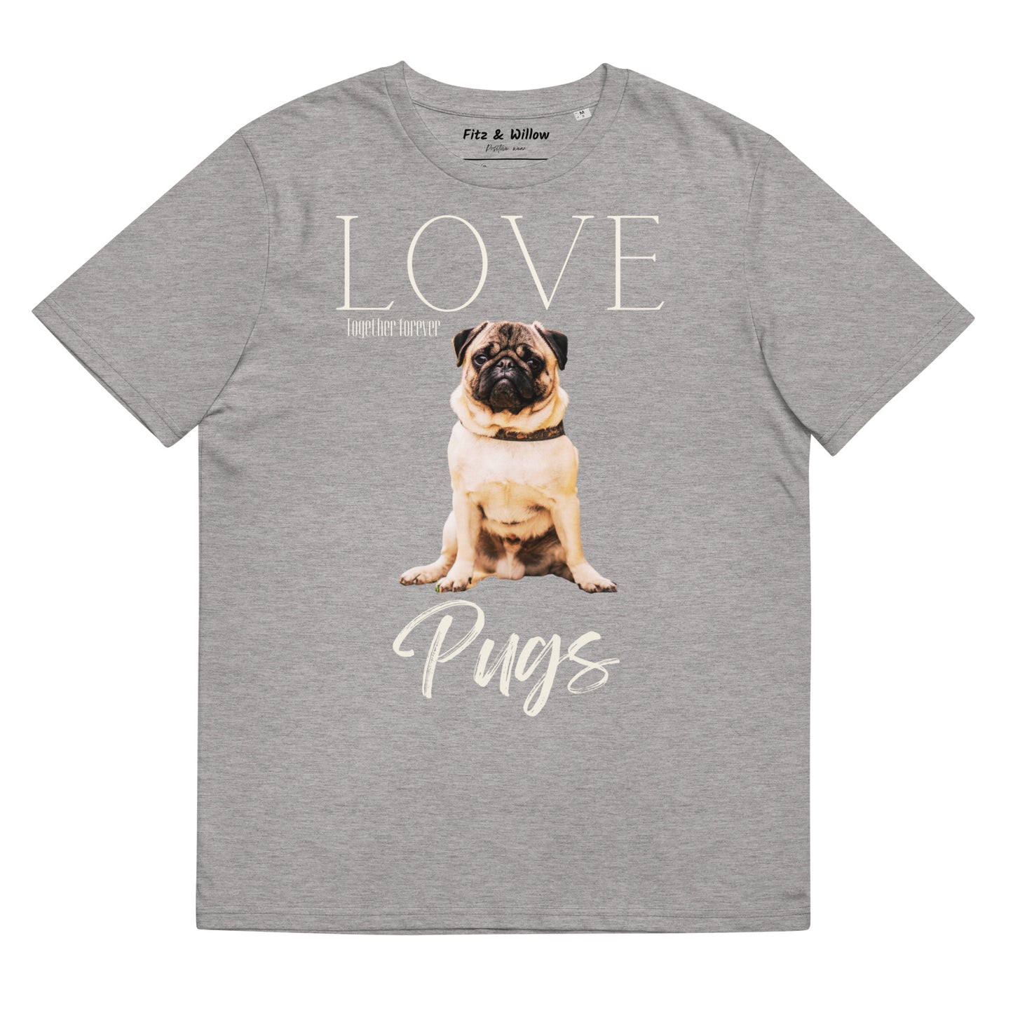 Pug lovers sustainable t-shirt - Fitz & Willow