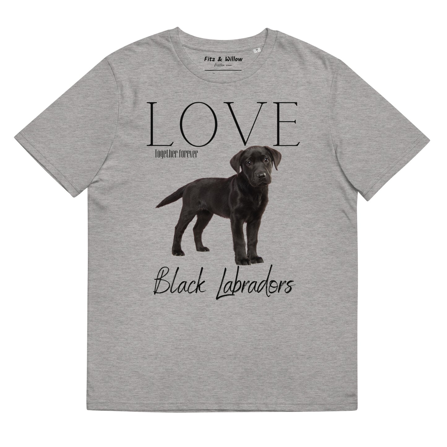 Black Labrador lover sustainable t-shirt - Fitz & Willow