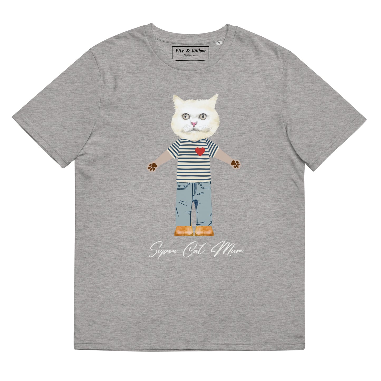 Super Cat Mum, Unisex organic cotton t-shirt - Fitz & Willow